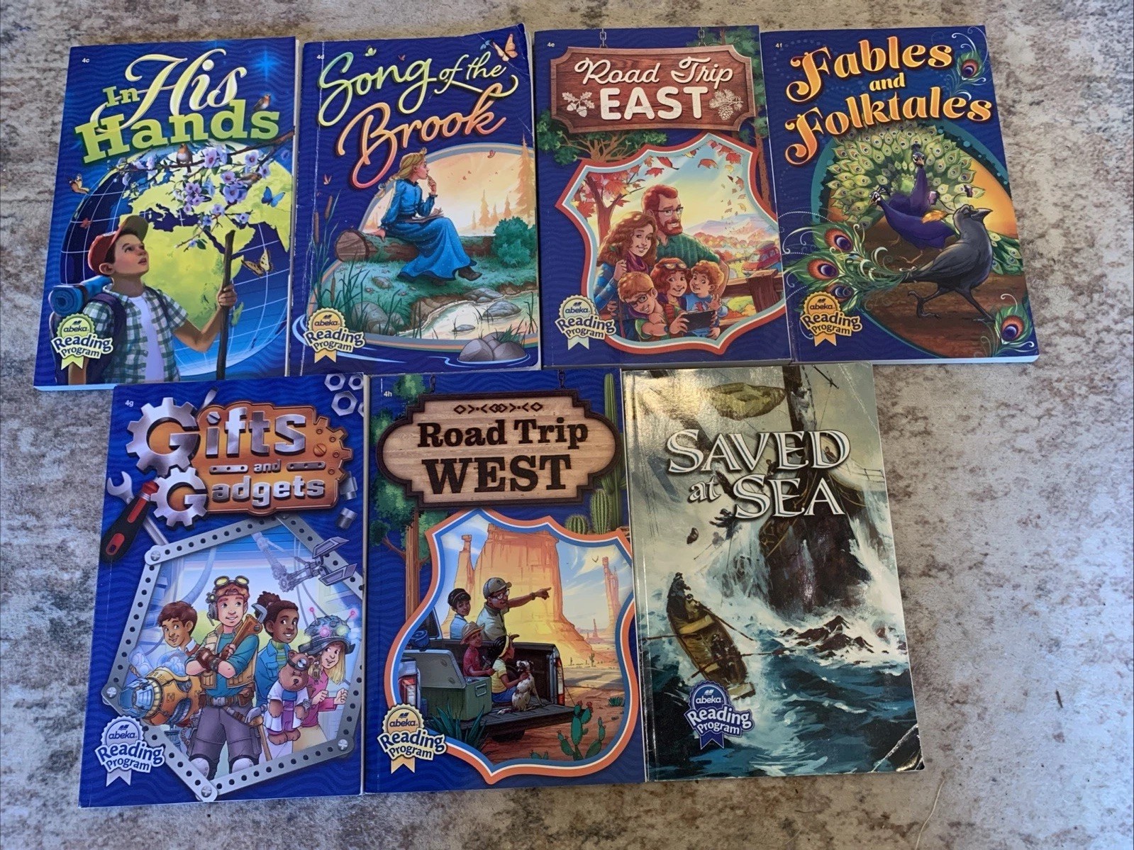 Abeka FOURTH 4th Grade Child / Student Homeschool Books, Readers Incomplete