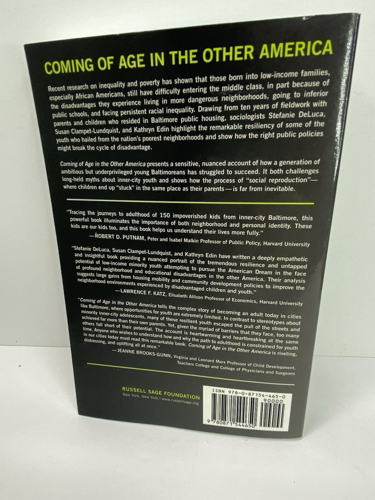 Coming of Age in the Other America Paperback Textbook ￼