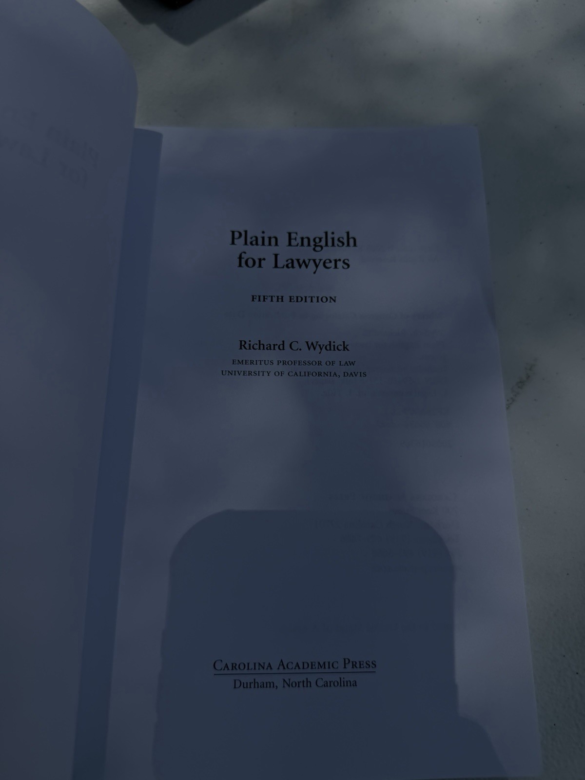 Carolina Academic Press Plain English for Lawyers 5th Ed Wydick Paperback