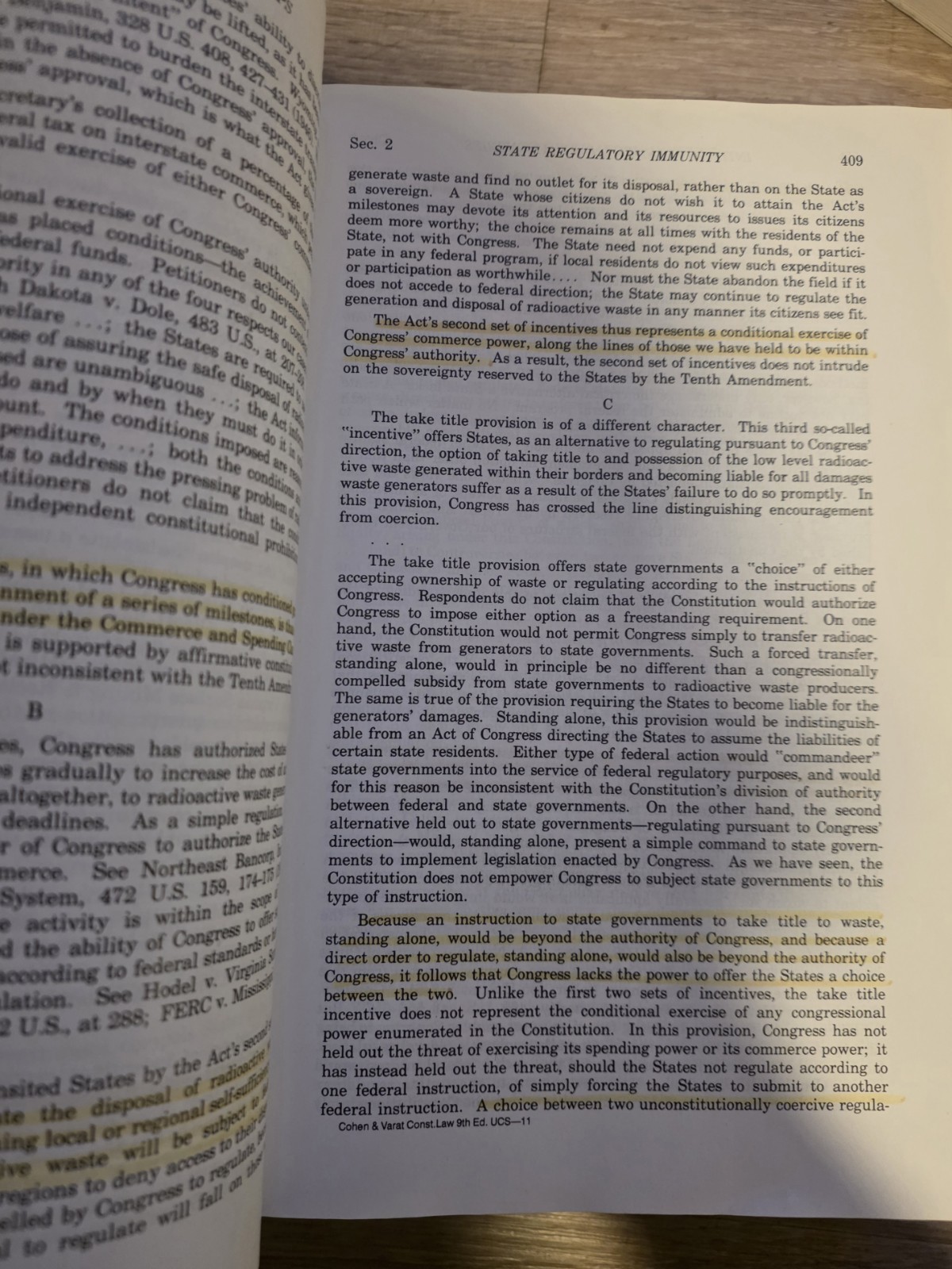 Foundation Press Constitutional Law: Cases and Materials 9th Ed HC Cohen 1993