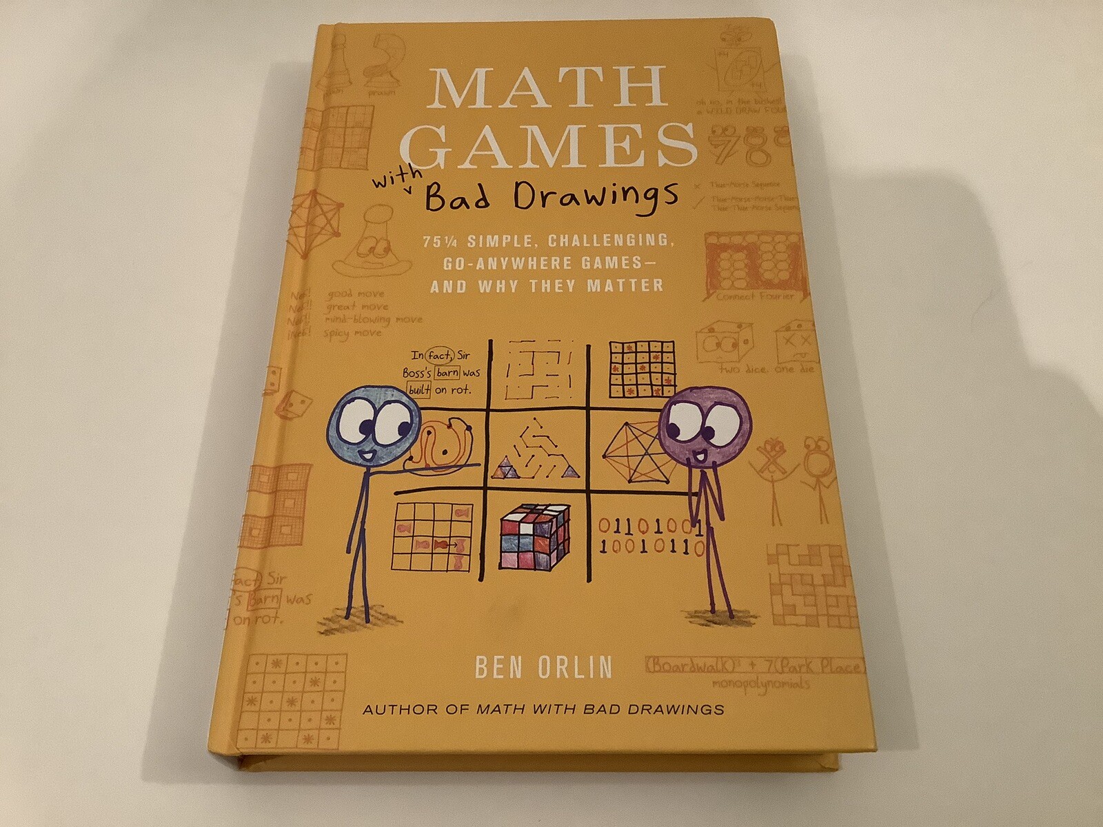 MATH GAMES WITH BAD DRAWINGS: 75 1/4 – HARDCOVER, BY ORLIN BEN – VERY GOOD