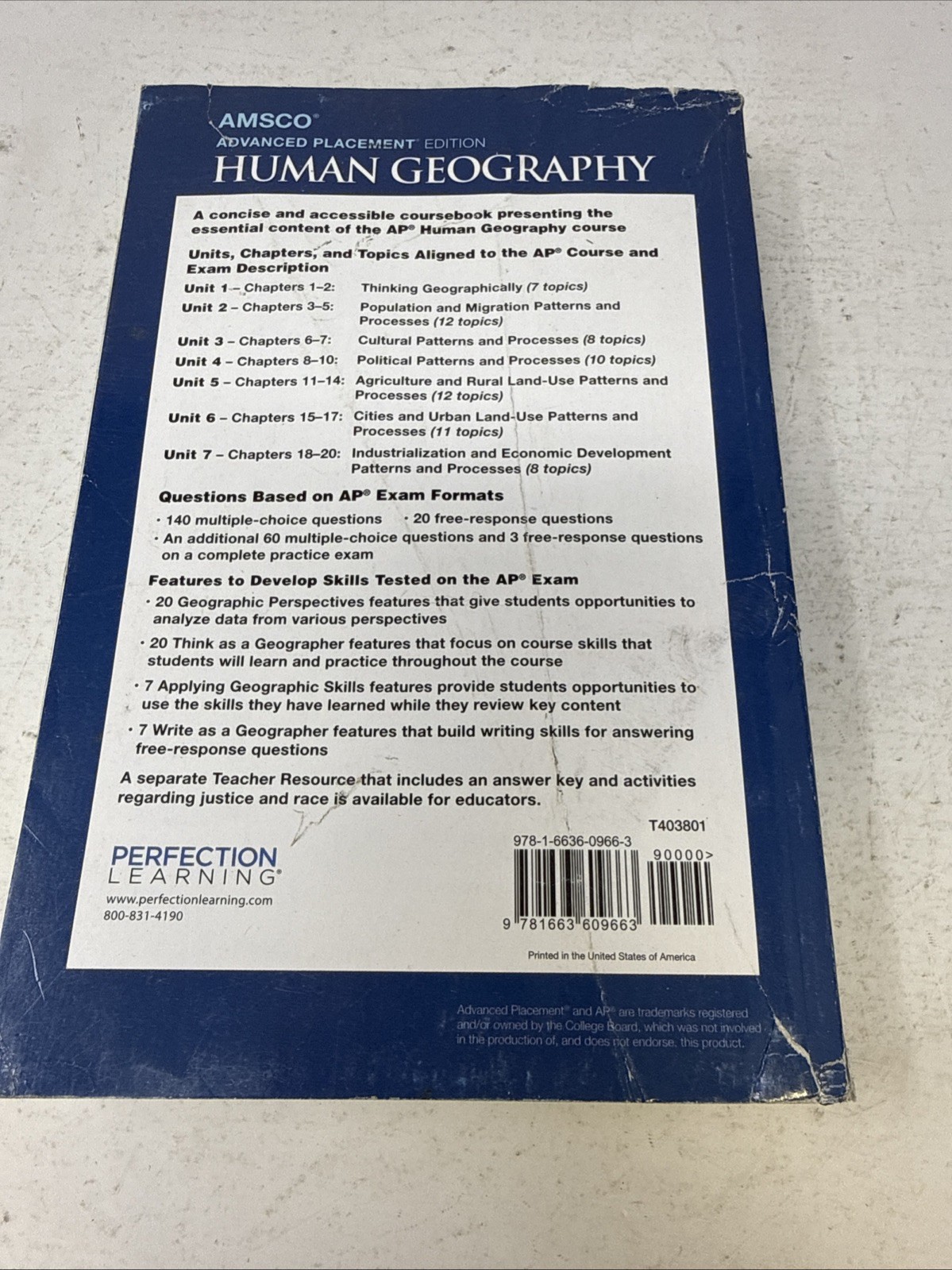 Advanced Placement Human Geography, 2nd- Paperback, by Palmer David- Acceptable