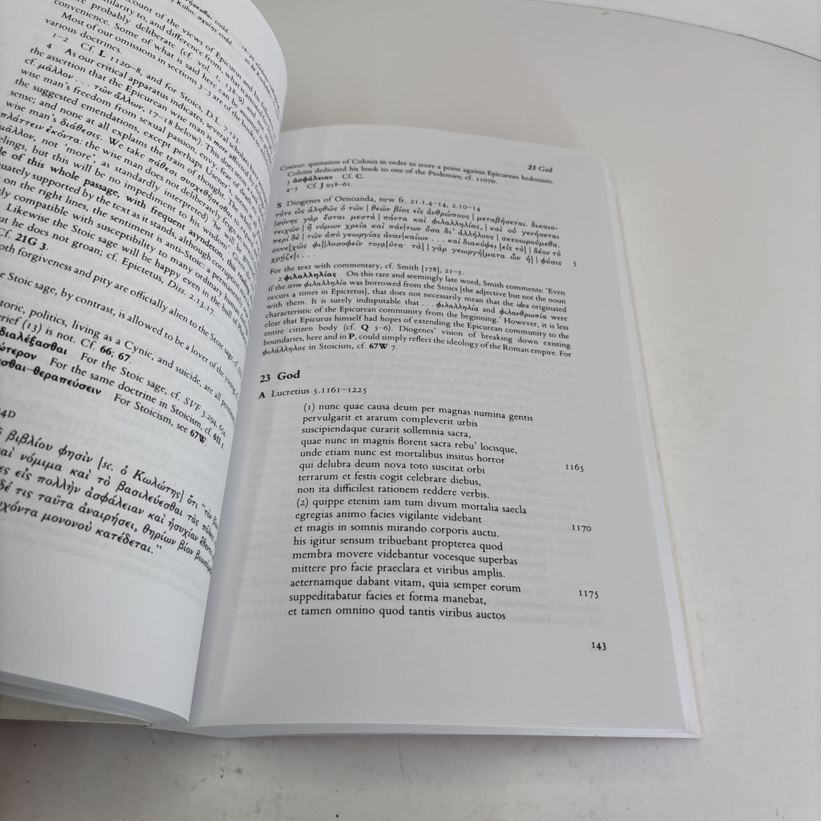 The Hellenistic Philosophers 2 Volumes (Translations, Latin, Greek) CAMBRIDGE