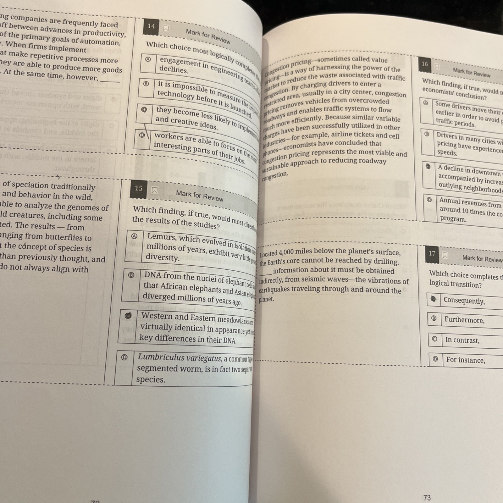 Reading & Writing Test Book: Digital SAT Meltzer, Erica Include Practice Tests