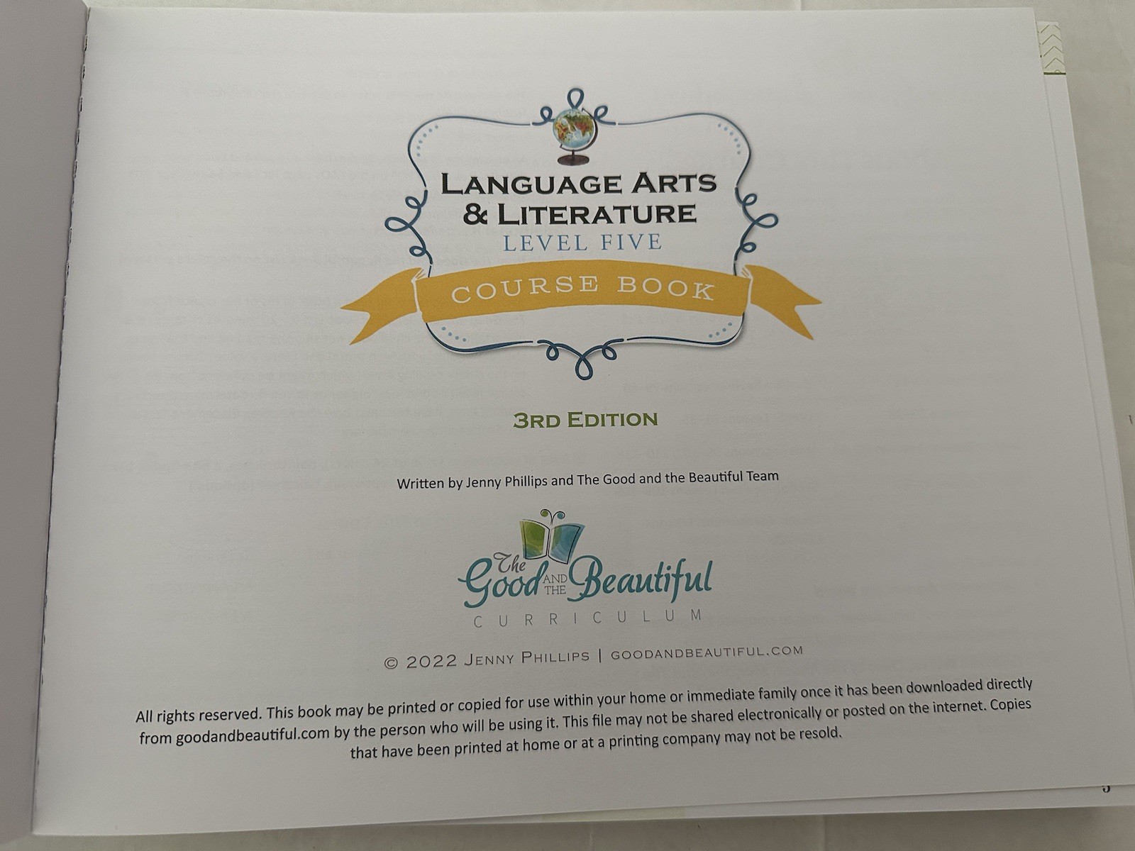 TGTB Level 5 Language Arts Textbook, Book set & Geography Grammar Cards Readers