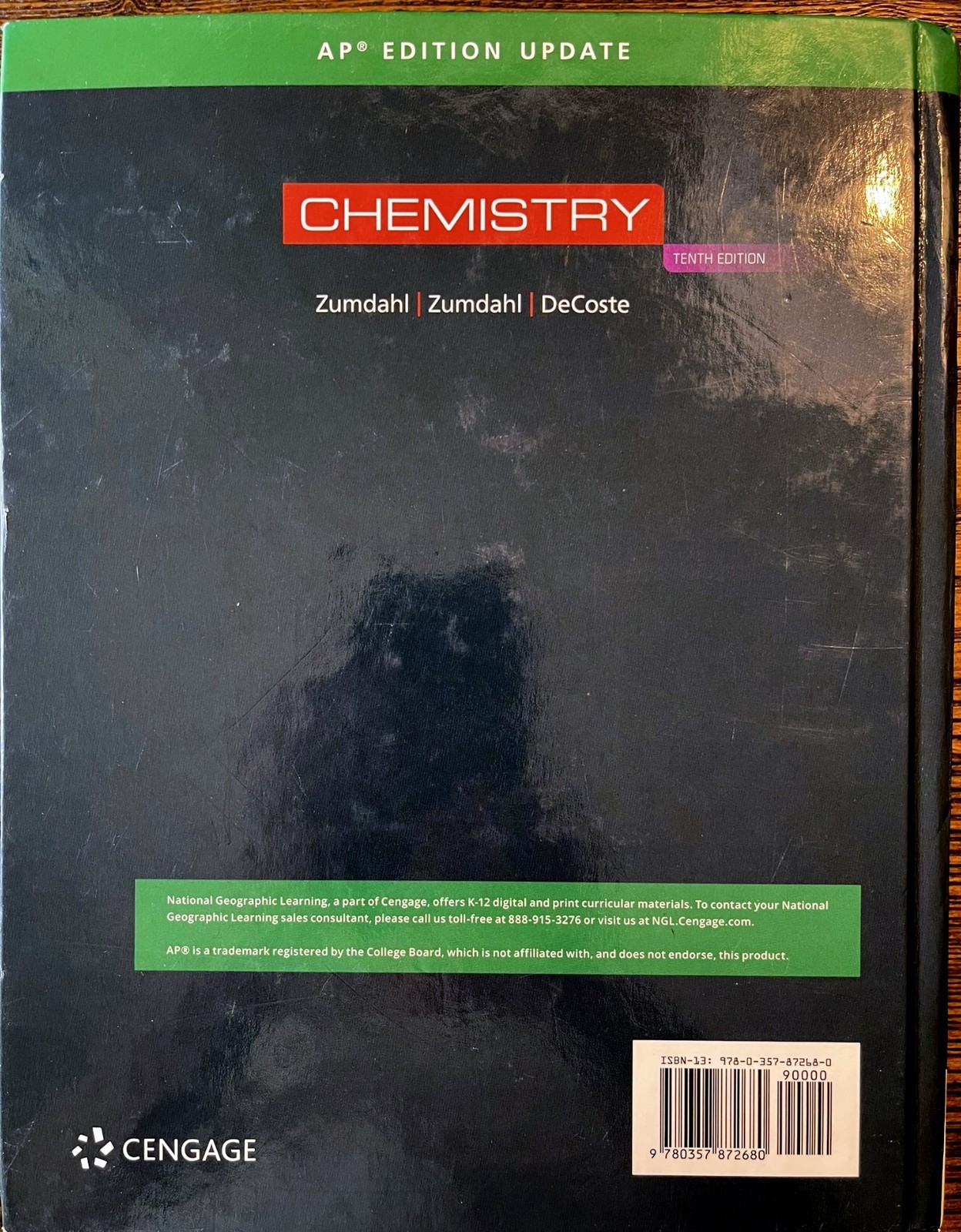 AP Edition Update Chemistry 9th Edition H.S. Chemistry Textbook : Acceptable