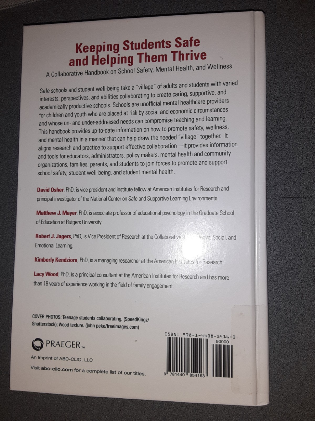 Keeping Students Safe and Helping Them Thrive – Volume 2 – Hardback Book – 2019