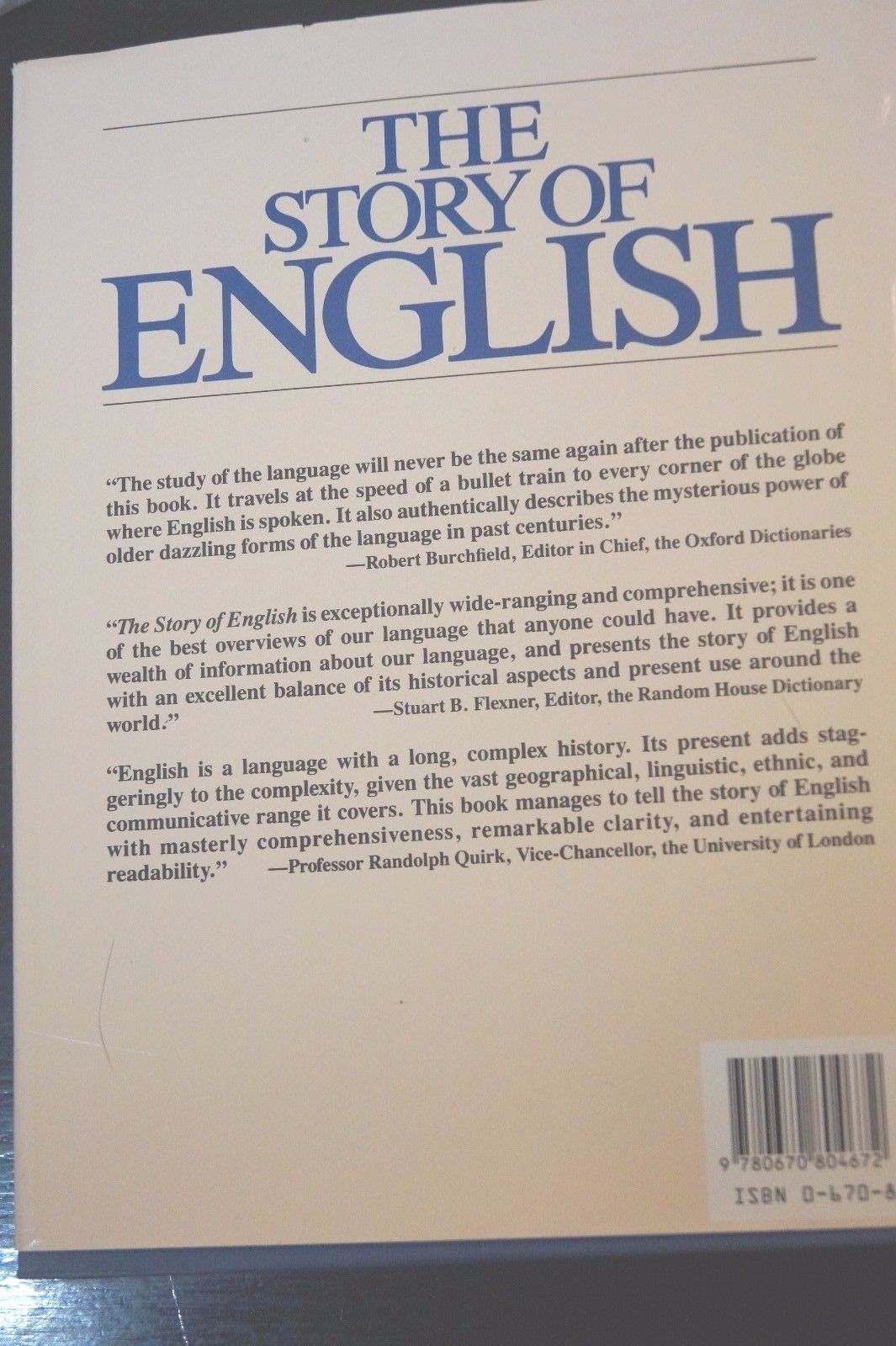 Story of English- McCrum, Cran and MacNeil (1986, Hardcover, DJ)