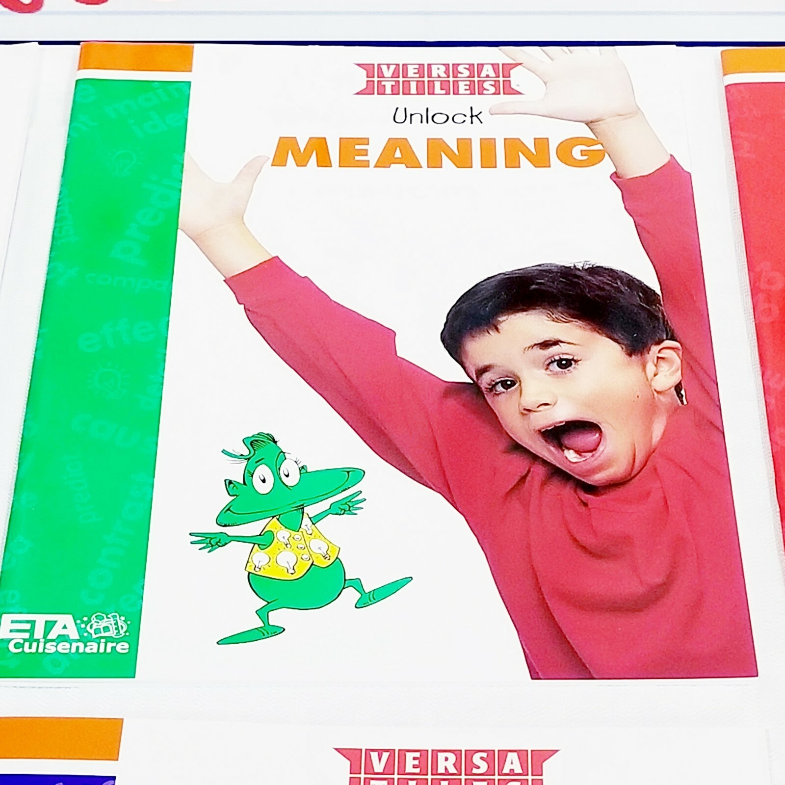 Level 3 Reading & Language Arts Lab Versa Tiles Kit + 8 Books 3rd Grade Children