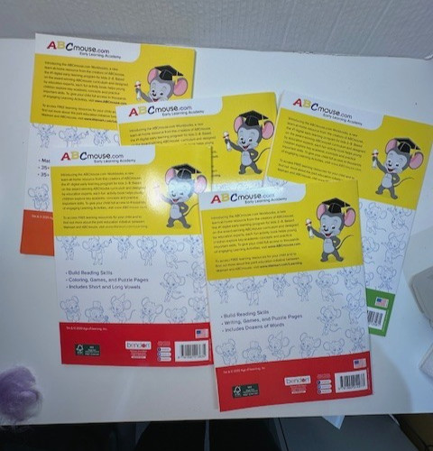 ABC Mouse Student Workbooks Learning Lot Of 5 Ages 3-8 & 5-8 Homeschool