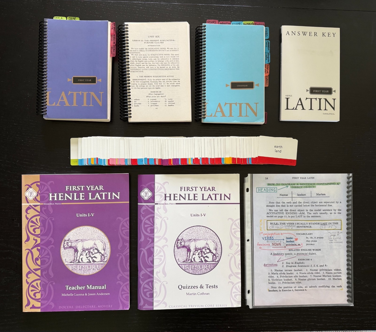 Henle Latin – 1st Year Books, Answer Key, Memoria Press Manual, Etsy Flash Cards