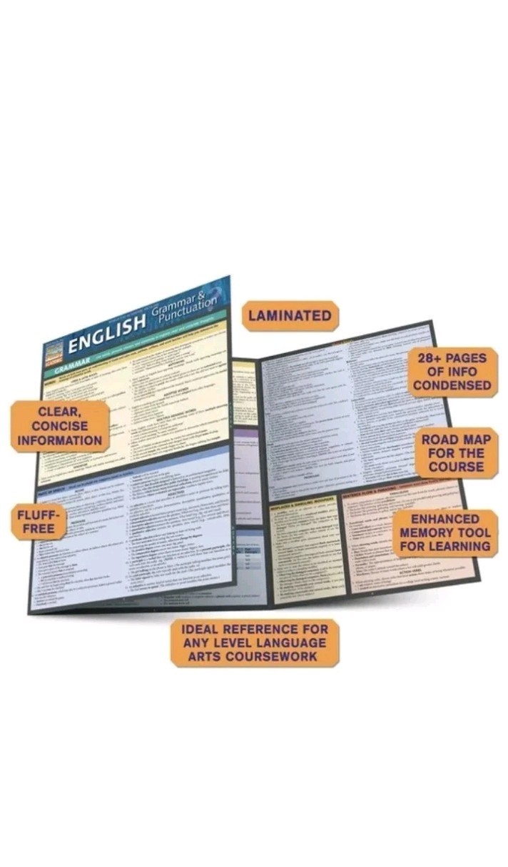 Brand new; QuickStudy | English: Grammar & Punctuation Laminated Study Guide