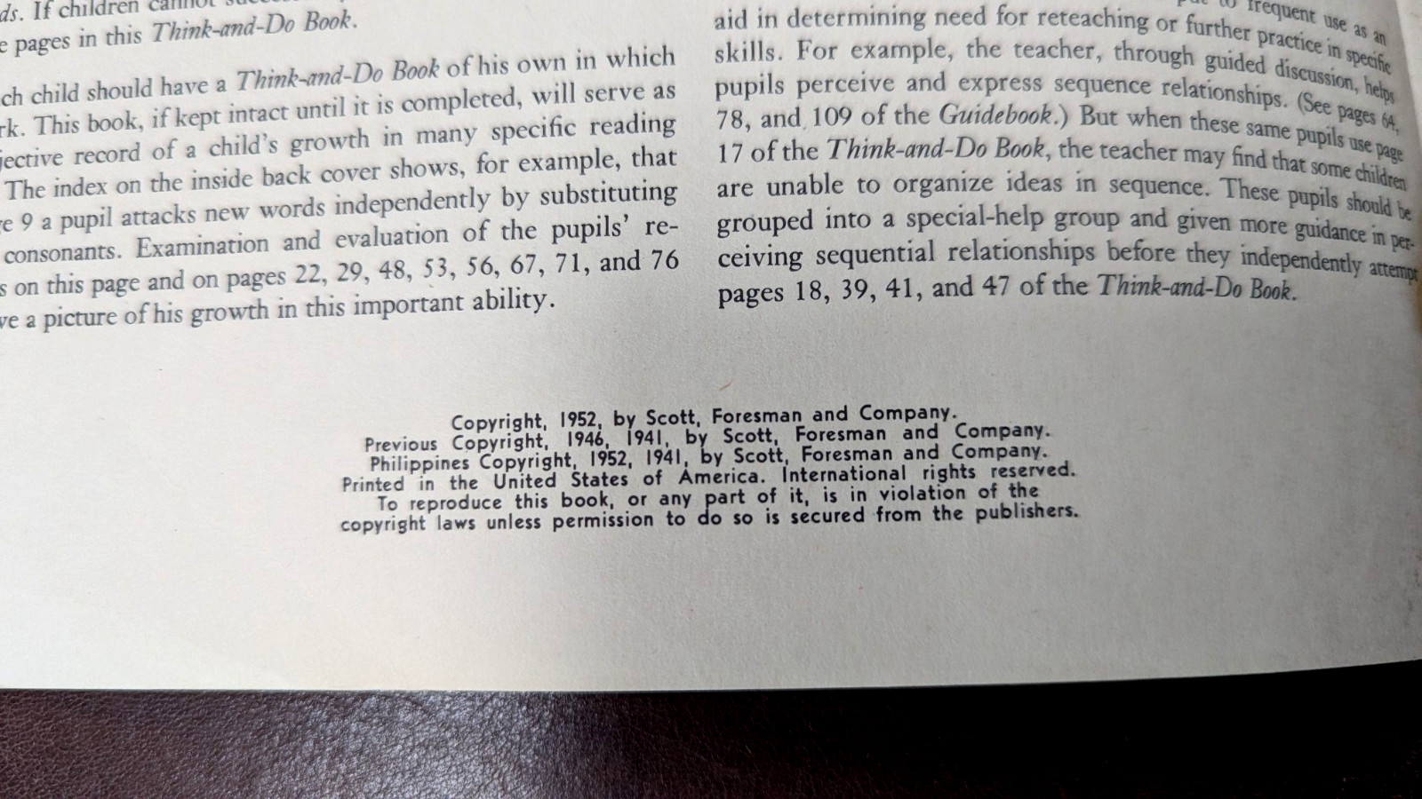 New Basic Readers, Think-And-Do Book To Accompany The New “Our New Friends” 1952