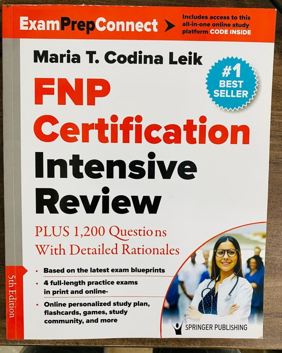 FNP Certification Intensive Review: PLUS 1,200 Practice Questions USA STOCK.