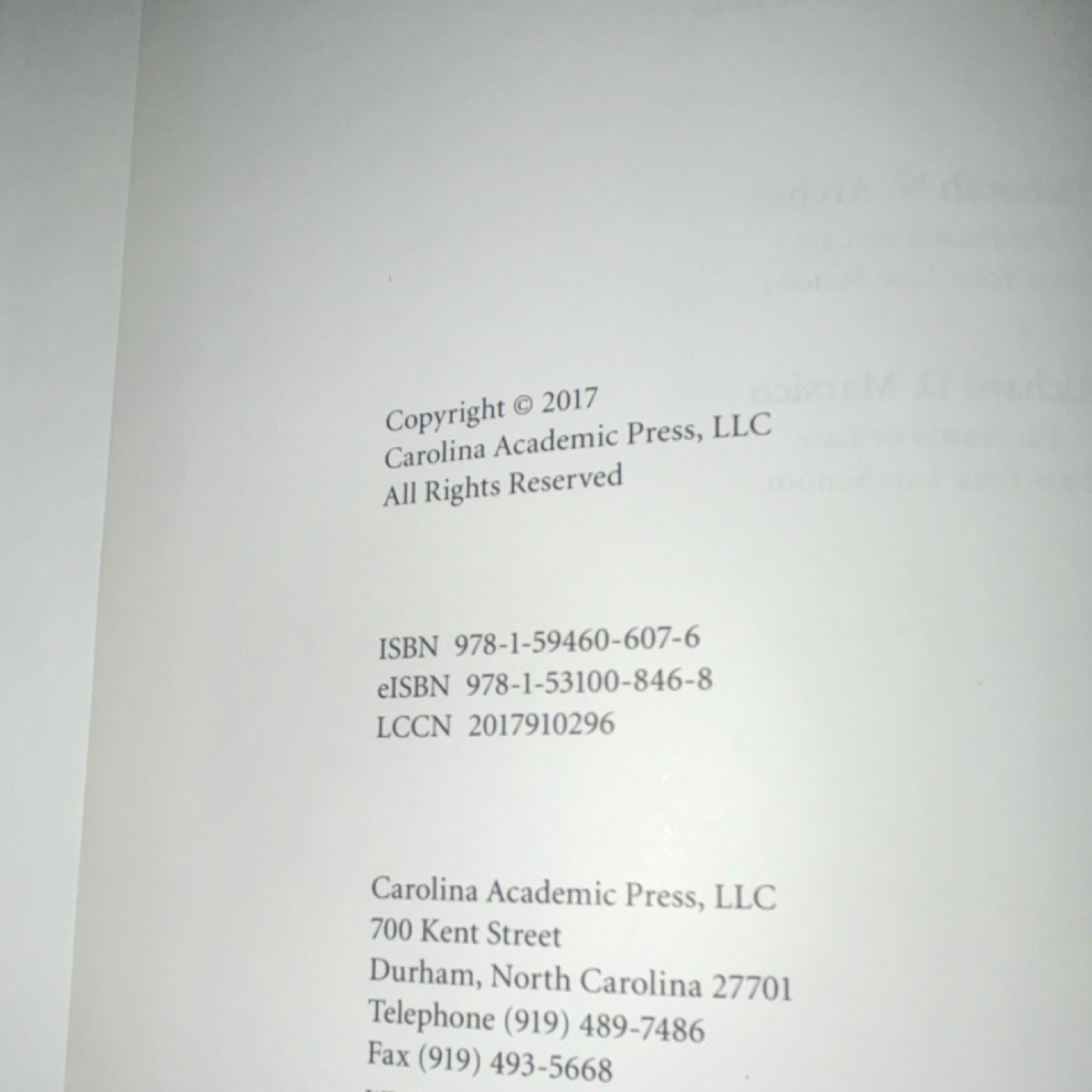 Carolina Academic Press Textbook Special Education Law Archer Marsico Hardcover