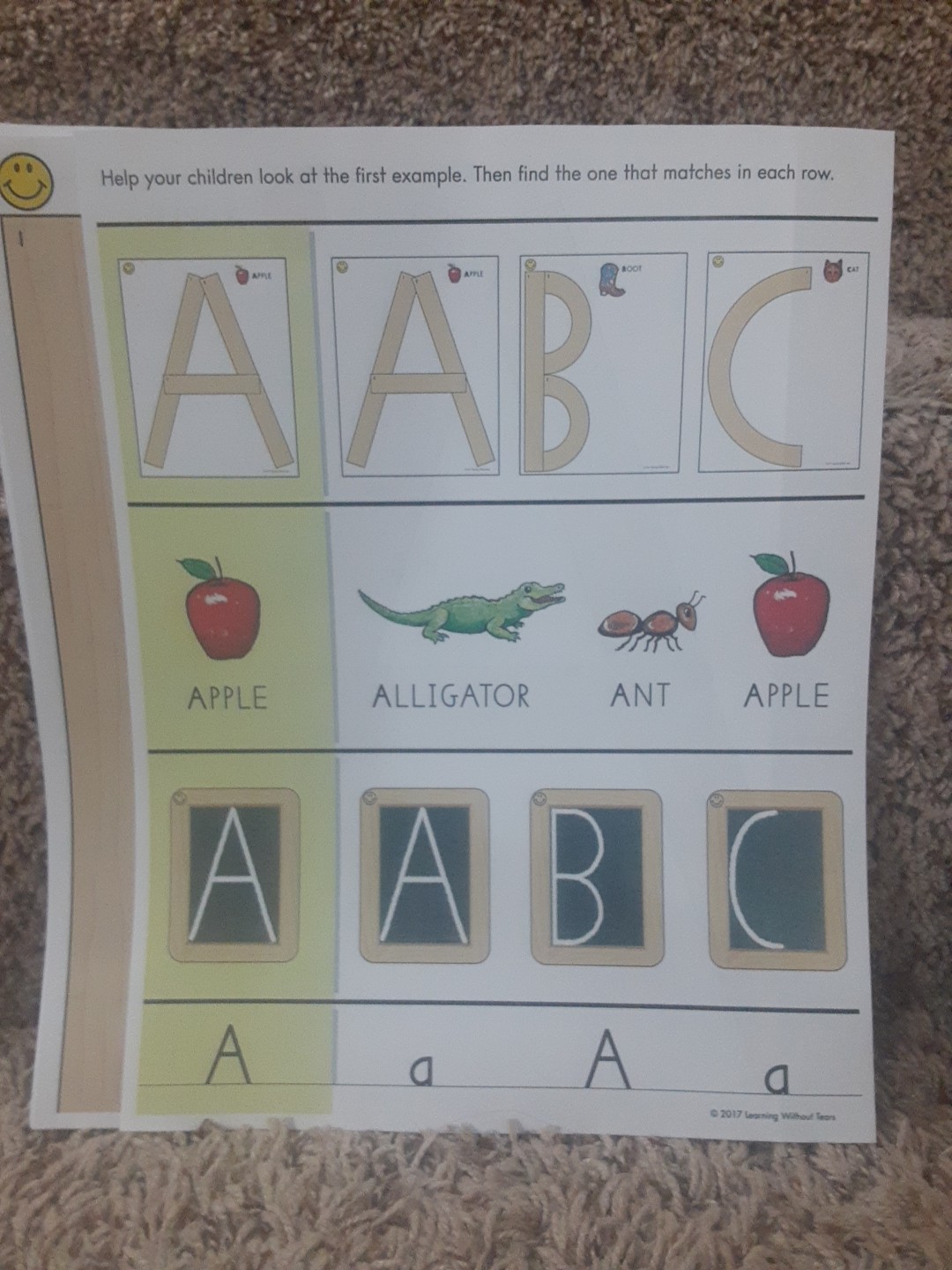 Paper Capital Letter Cards, Learning Without Tears, Brand New, NOT LAMINATED