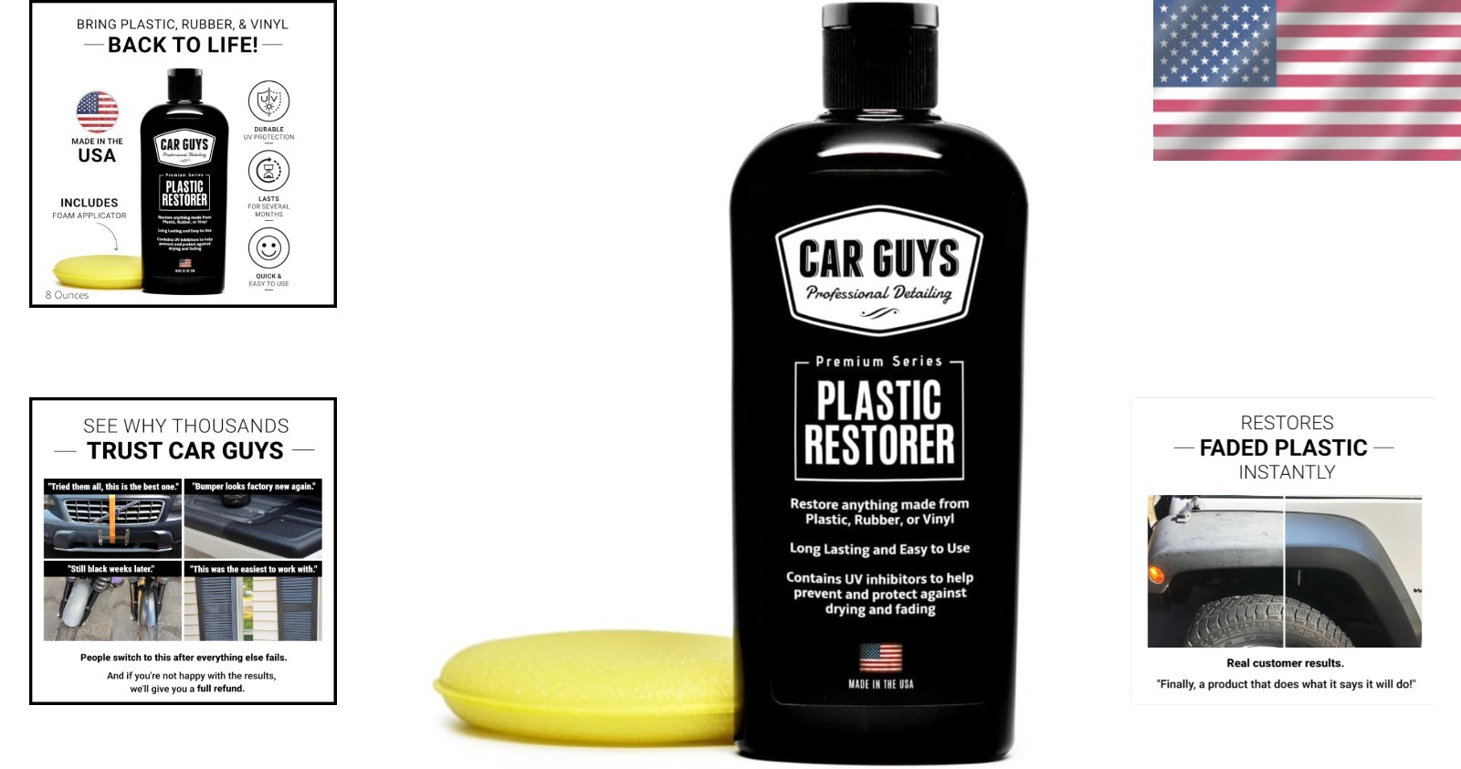 Rubber Vinyl Plastic Restorer 8 Oz Long Lasting Protection Against Elements