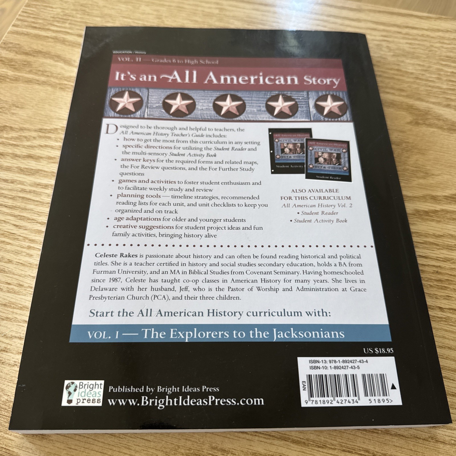 ALL AMERICAN HISTORY volumes 1 & 2 , student readers , Teachers Keys 1 & 2