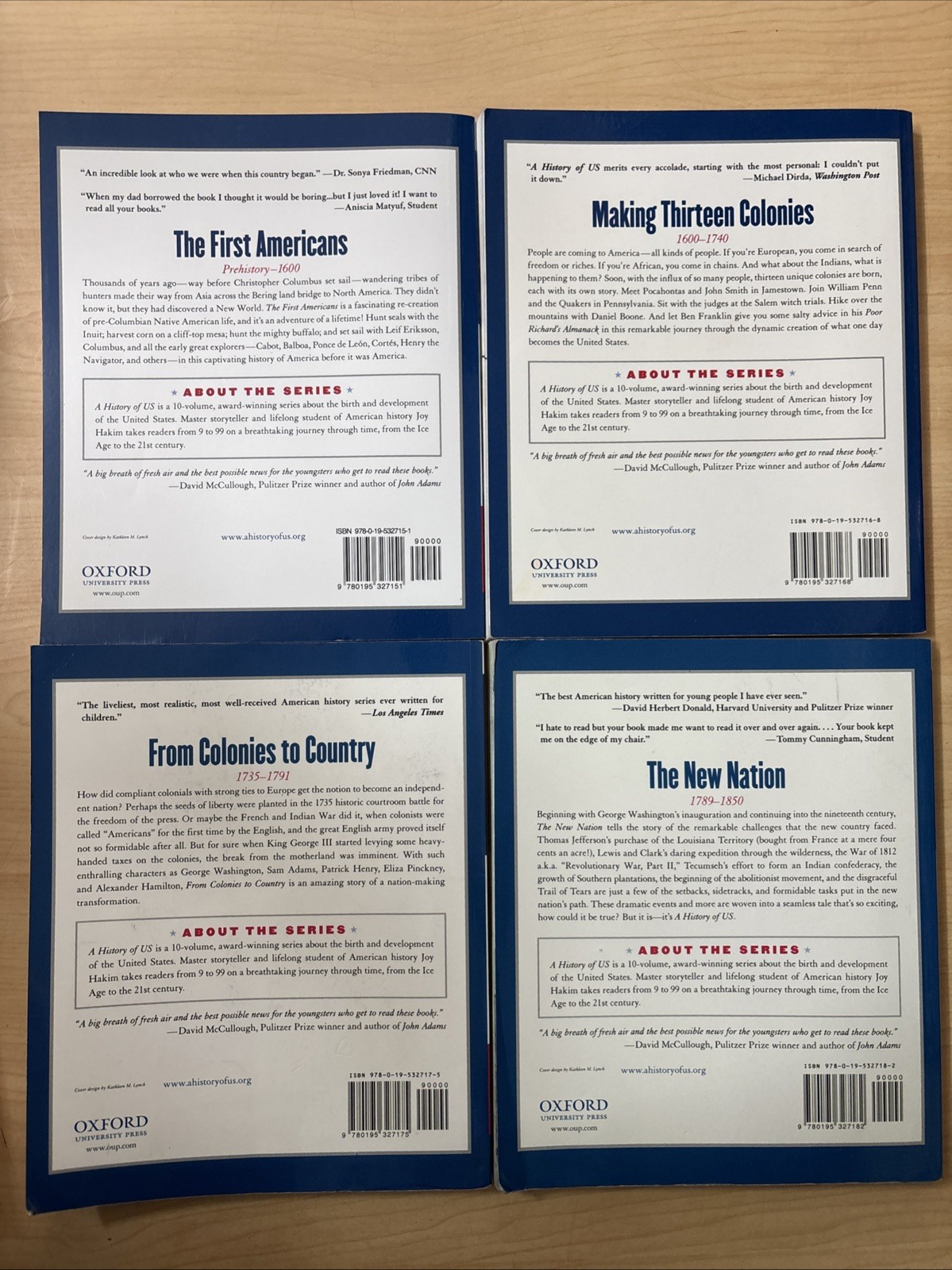 Lot 10 A History of Us Vol. 1-10 Joy Hakim Revised 3rd Edition PB No Index