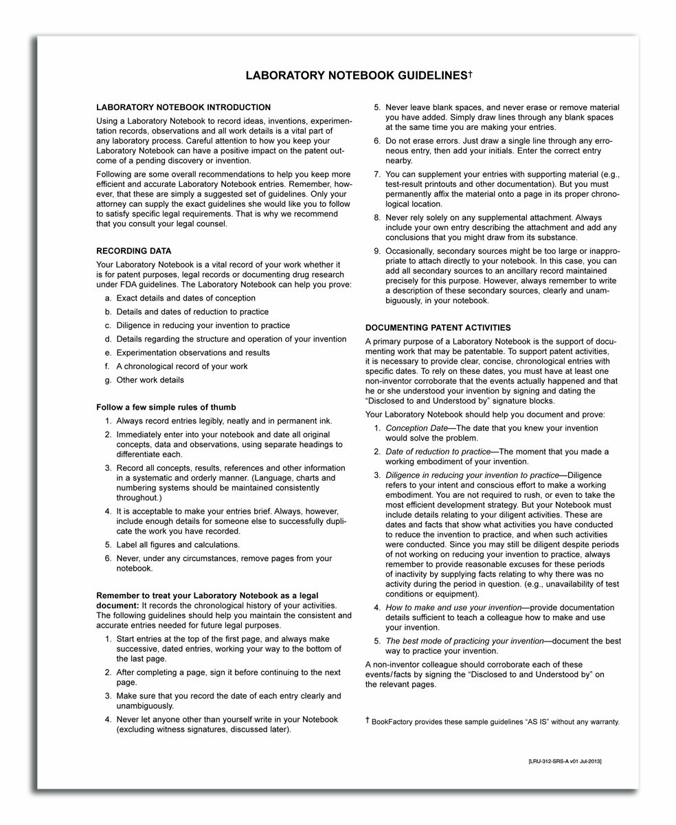 BookFactory Lab Notebook/Laboratory Notebook Professional Grade 240 Pages 8…