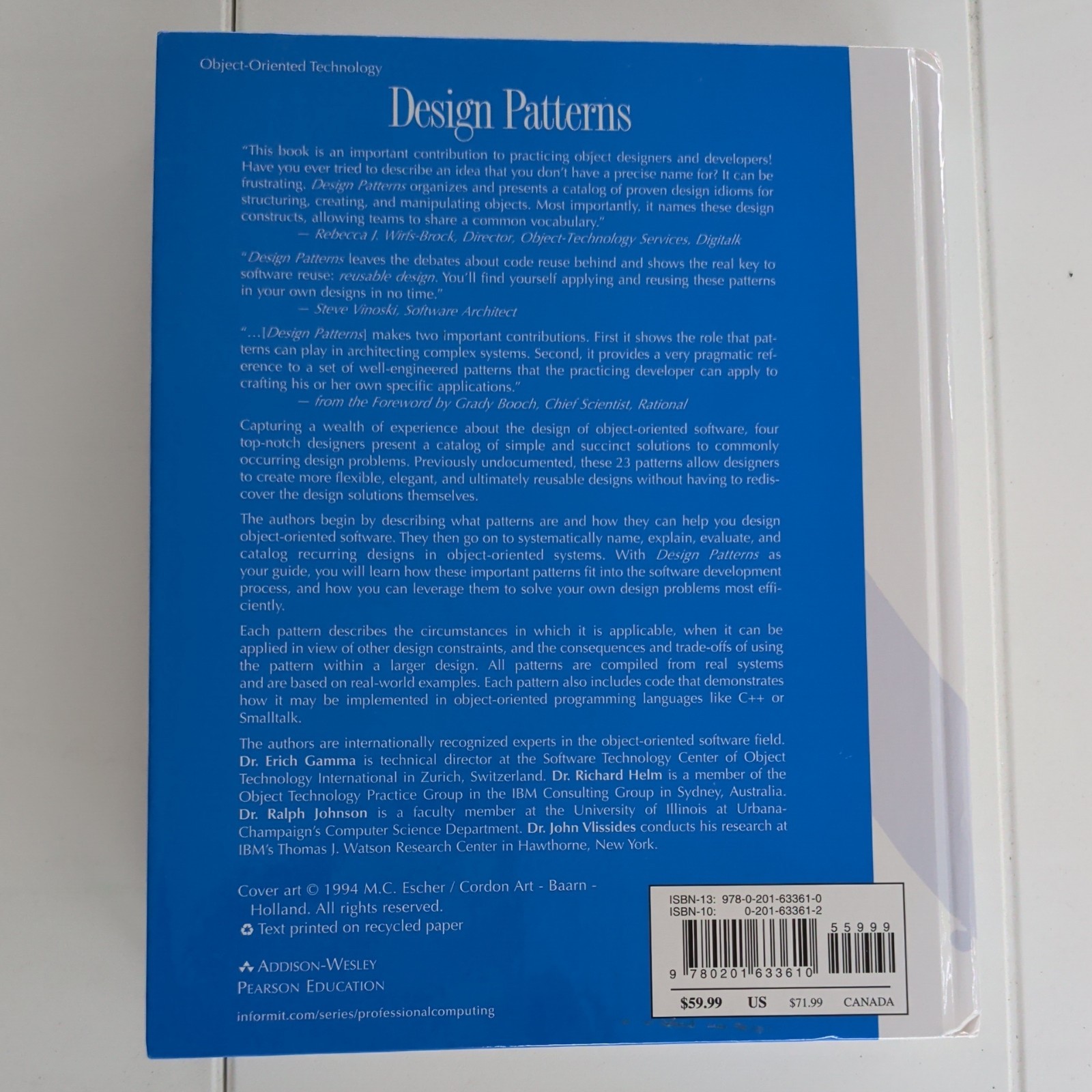 Addison-Wesley Professional Computing Ser.: Design Patterns : Elements of…