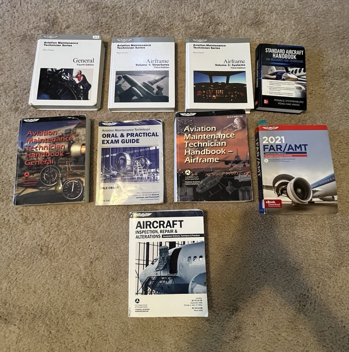 McGraw Hill Aviation Maintenance Technician Series Book Lot General Airframe FAR