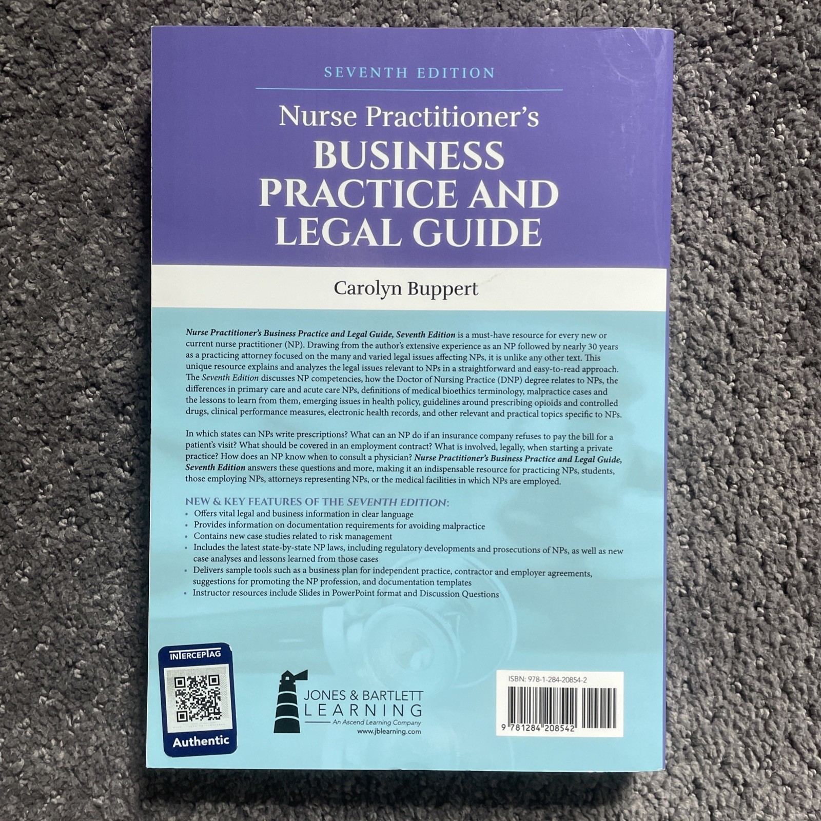 Nurse Practitioner’s Business Practice and Legal Guide by Carolyn Buppert (2020,