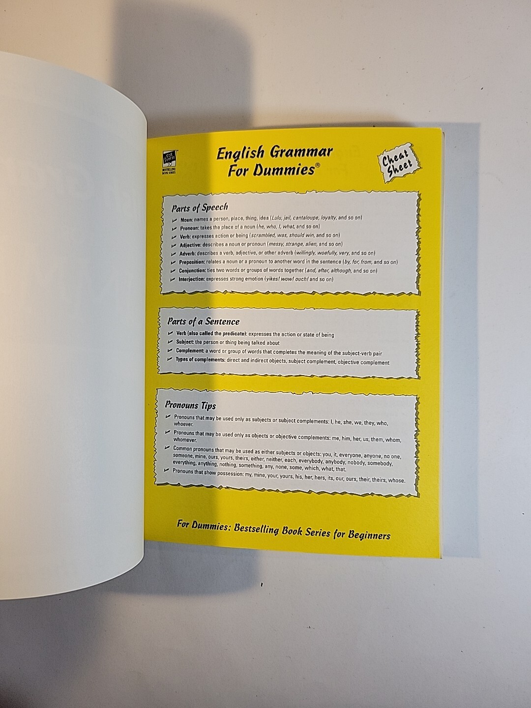 English Grammar for Dummies by Geraldine Woods (2001, Trade Paperback)