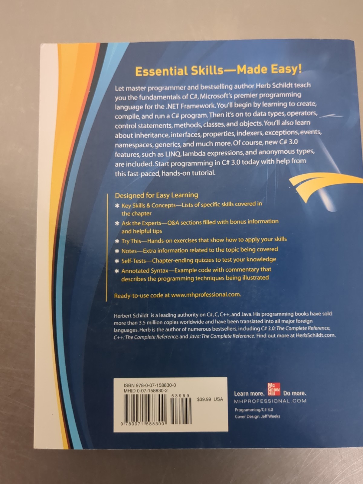 C# 3.0: A Beginner’s Guide – paperback Schildt, Herbert