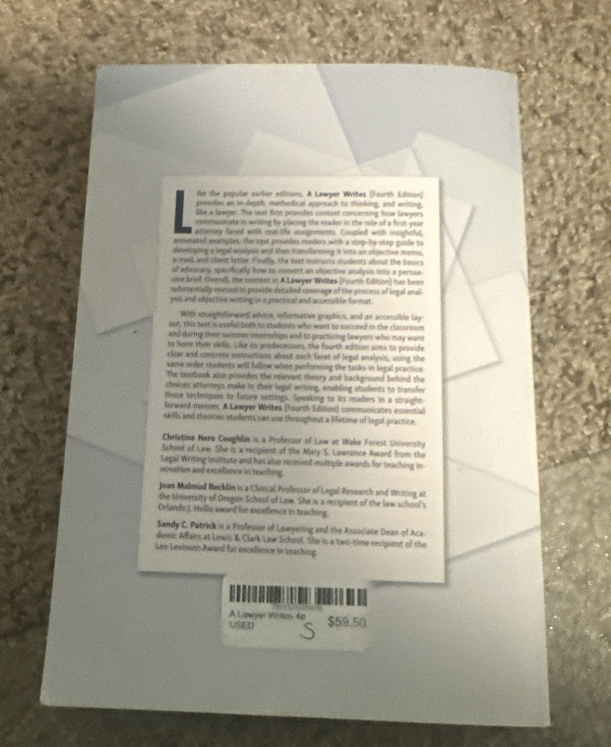 Lawyer Writes : A Practical Guide to Legal Analysis by Christine Coughlin,…