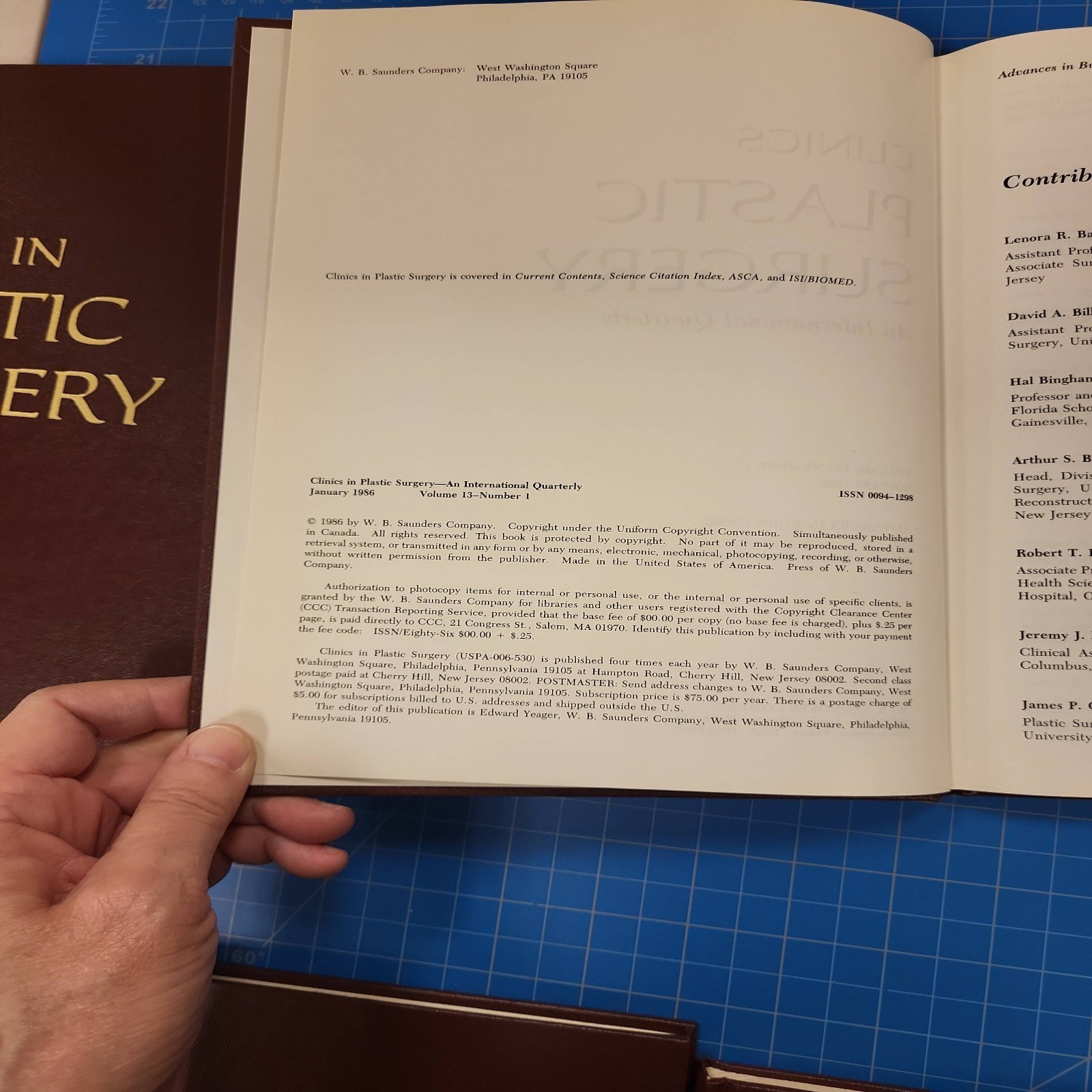 Clinics in Plastic Surgery 9 Vol Set 1985-1987 Saunders Medical Textbooks