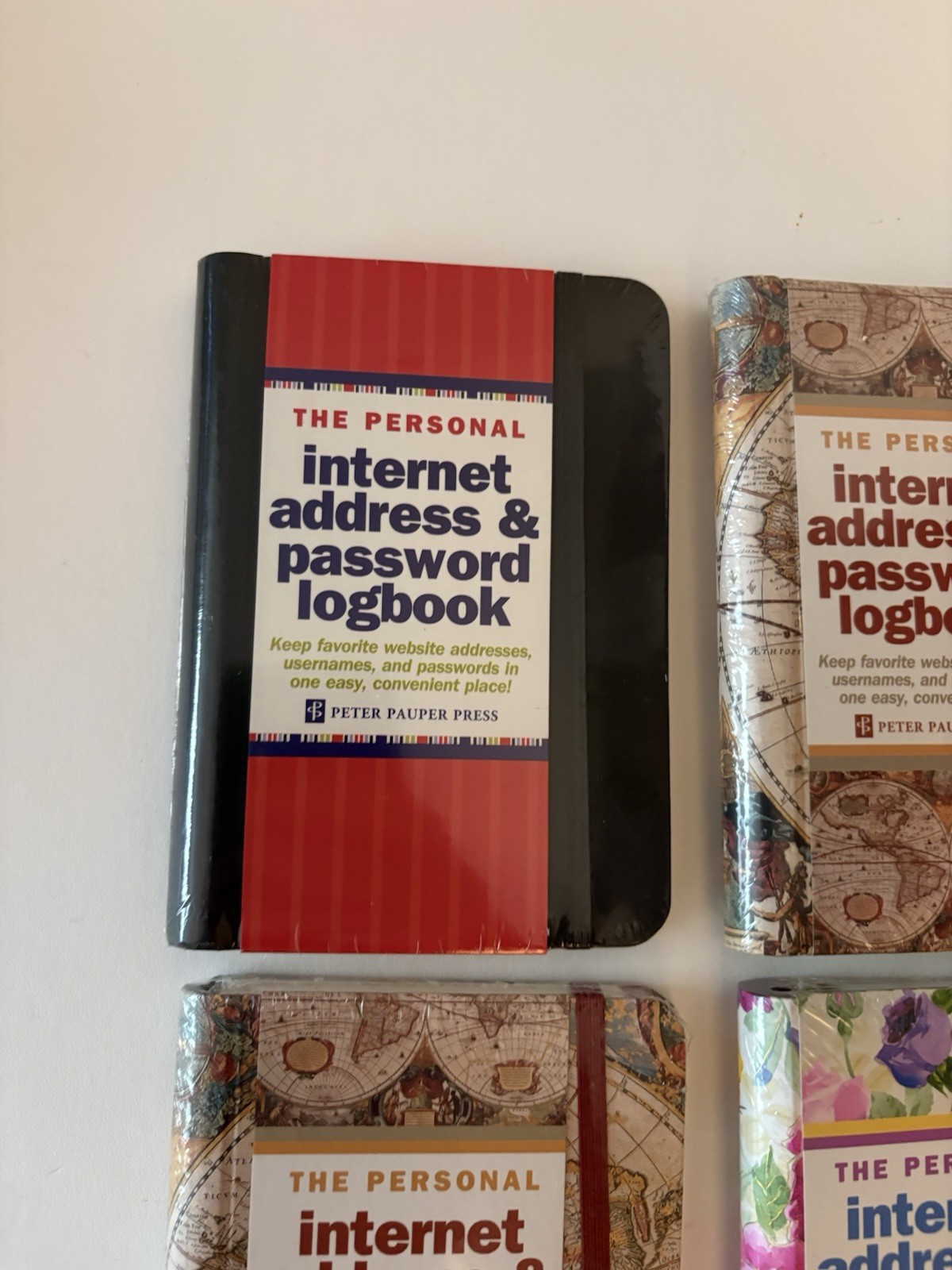 The Personal Internet Address & Password Logbook Peter Pauper Press Lot Of 4 New