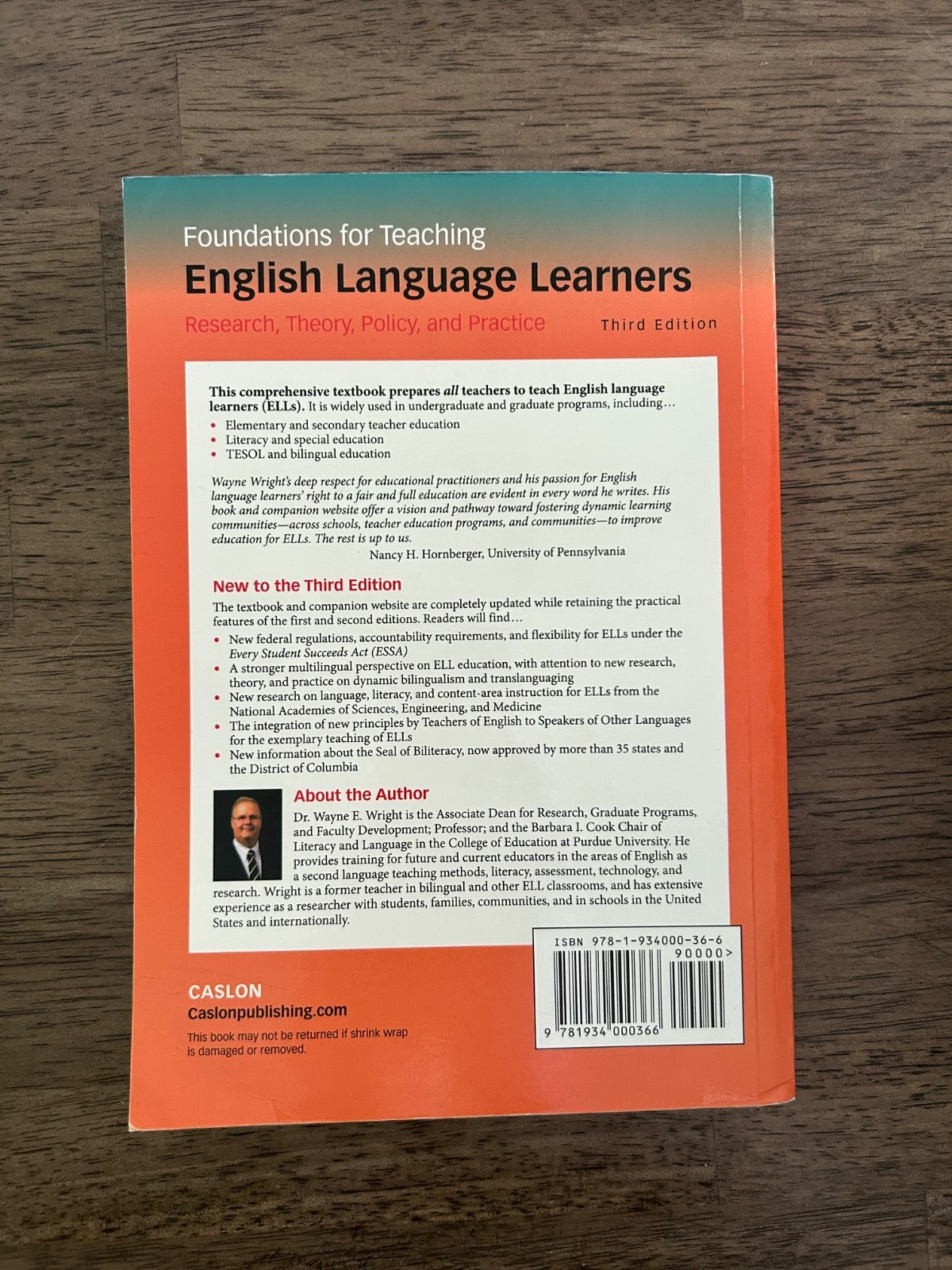Foundations for Teaching English Language Learners : Research, Theory,…