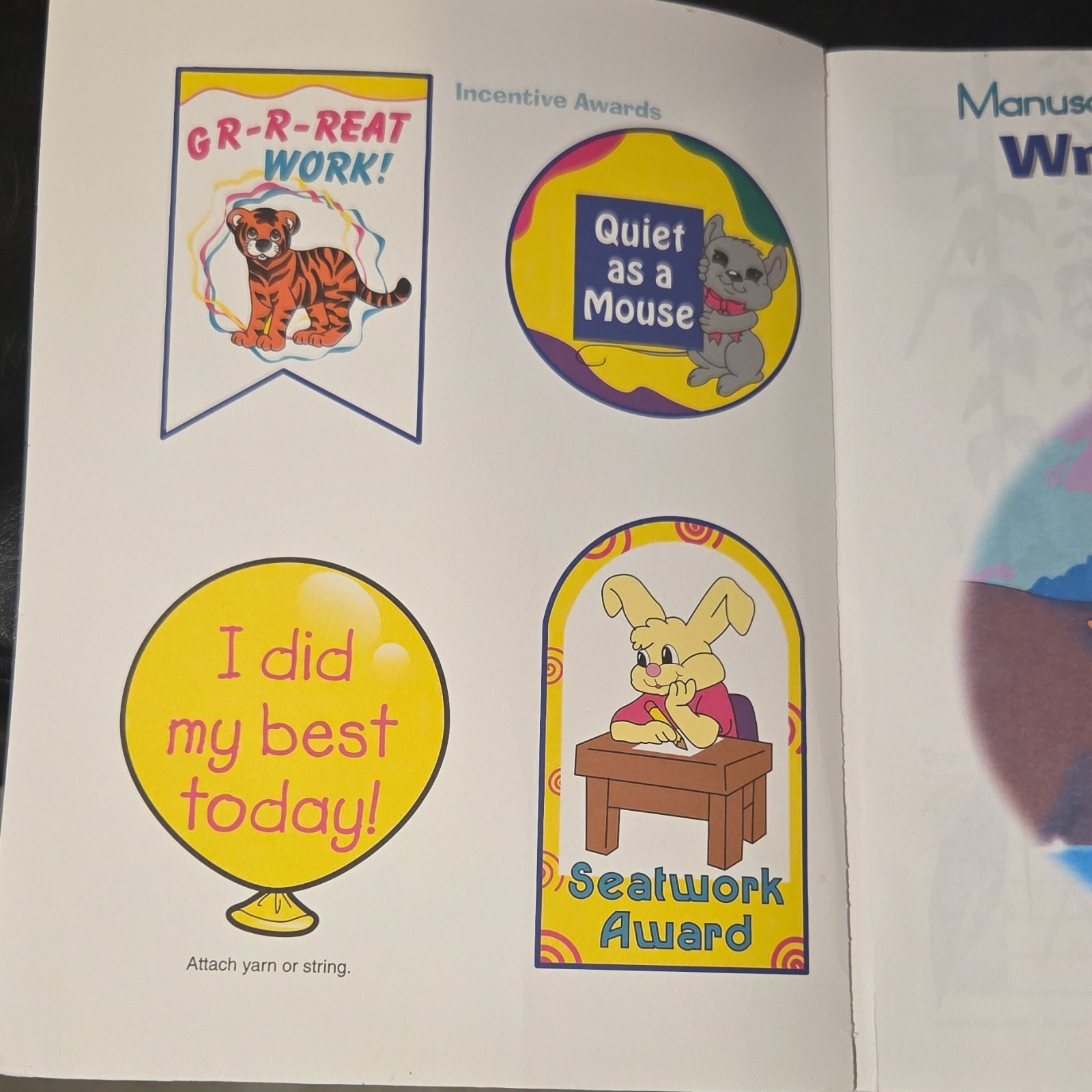 A Beka Book Manuscript Writing with Phonics K4 Kindergarten Illustrated
