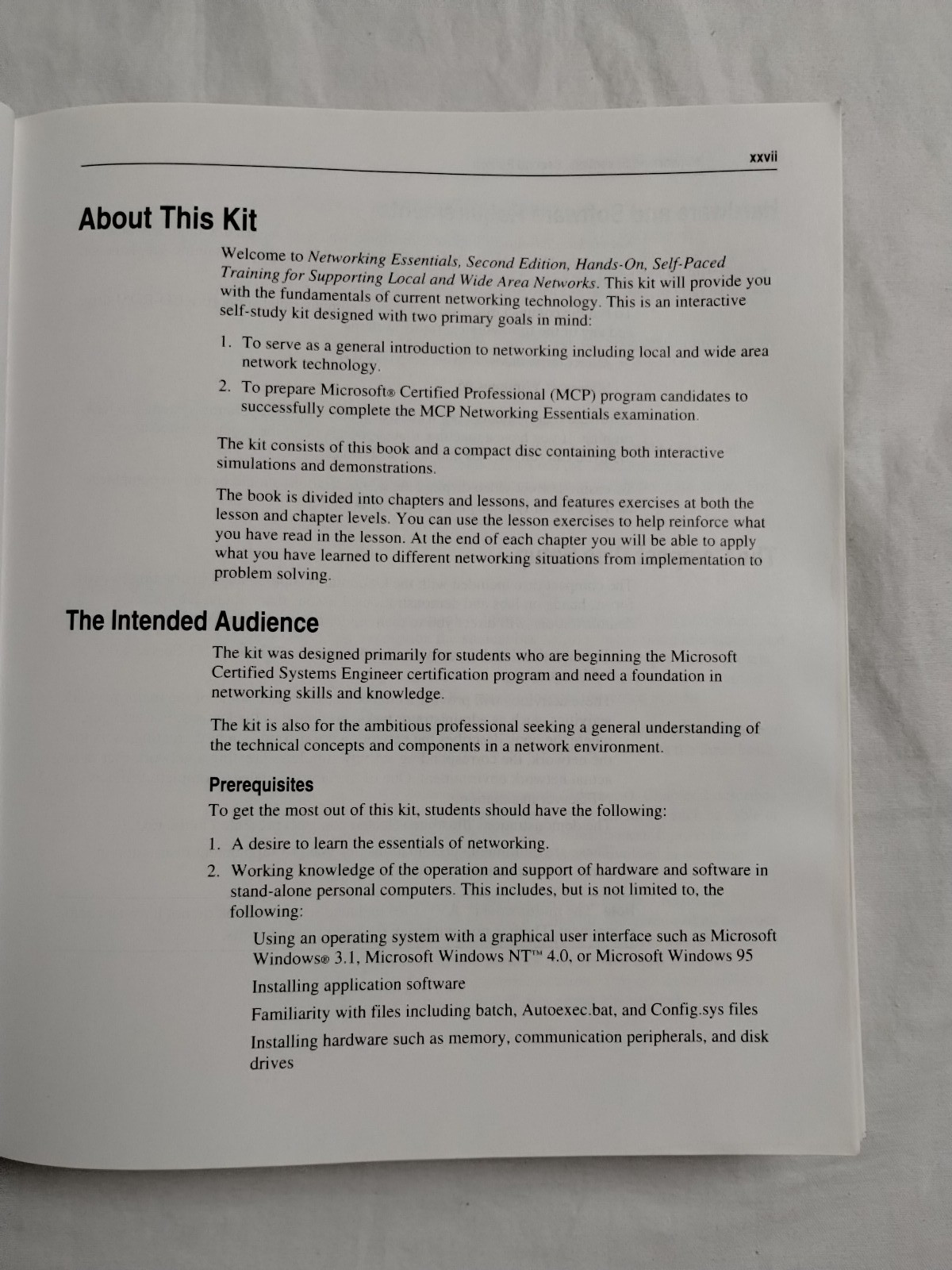 Networking Essentials : Second Edition 1997 VTG Book & 3-CD’s MCSE Exam Training