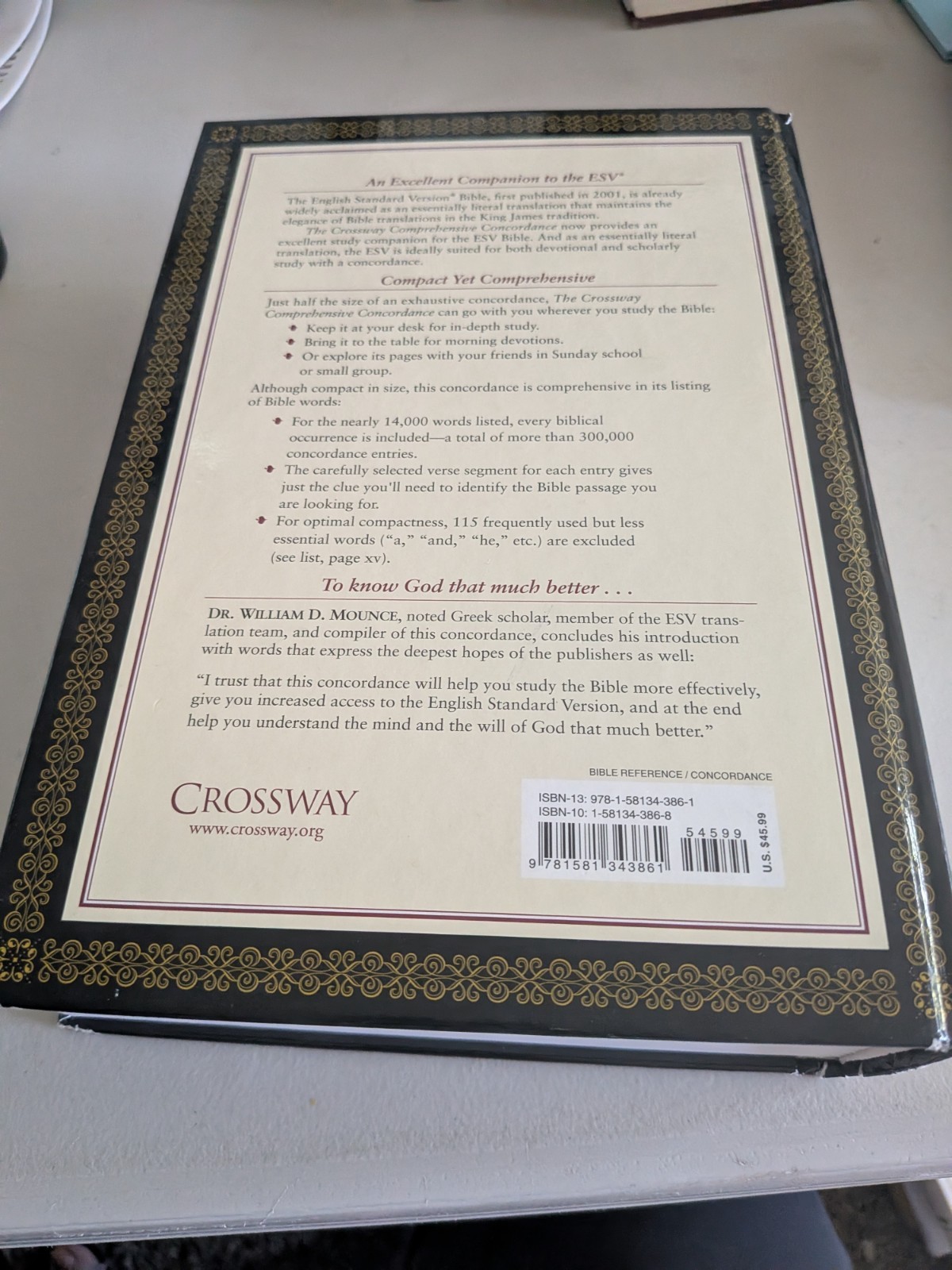 The Crossway Comprehensive Concordance of the Holy Bible, HB, ESV, Mounce