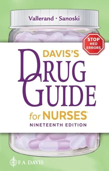 Davis’s Drug Guide for Nurses by Vallerand and Sanoski BRAND NEW EXPEDITED SHIP