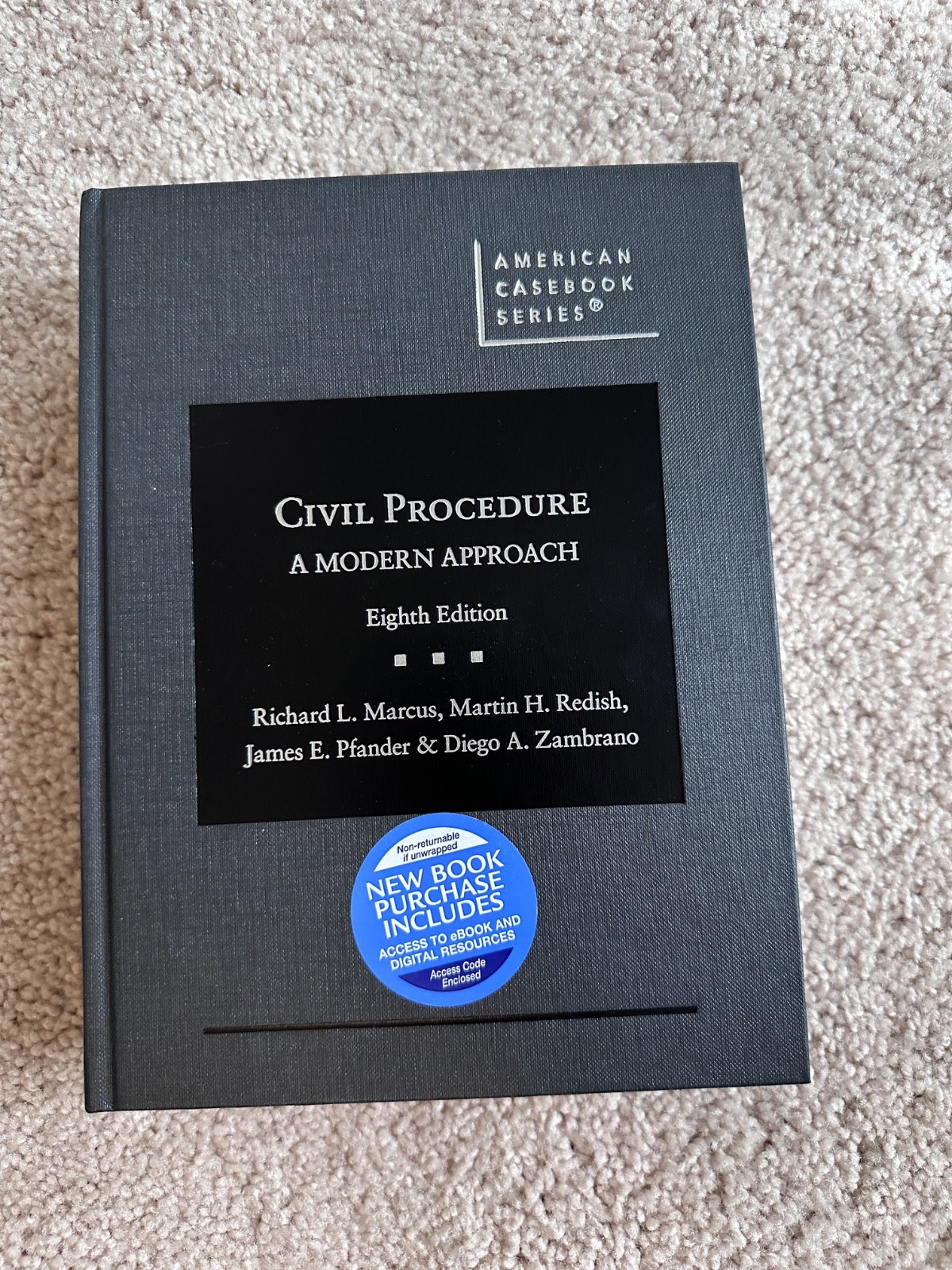 Civil Procedure: A Modern Approach 8th Edition Richard L. Marcus, Redish