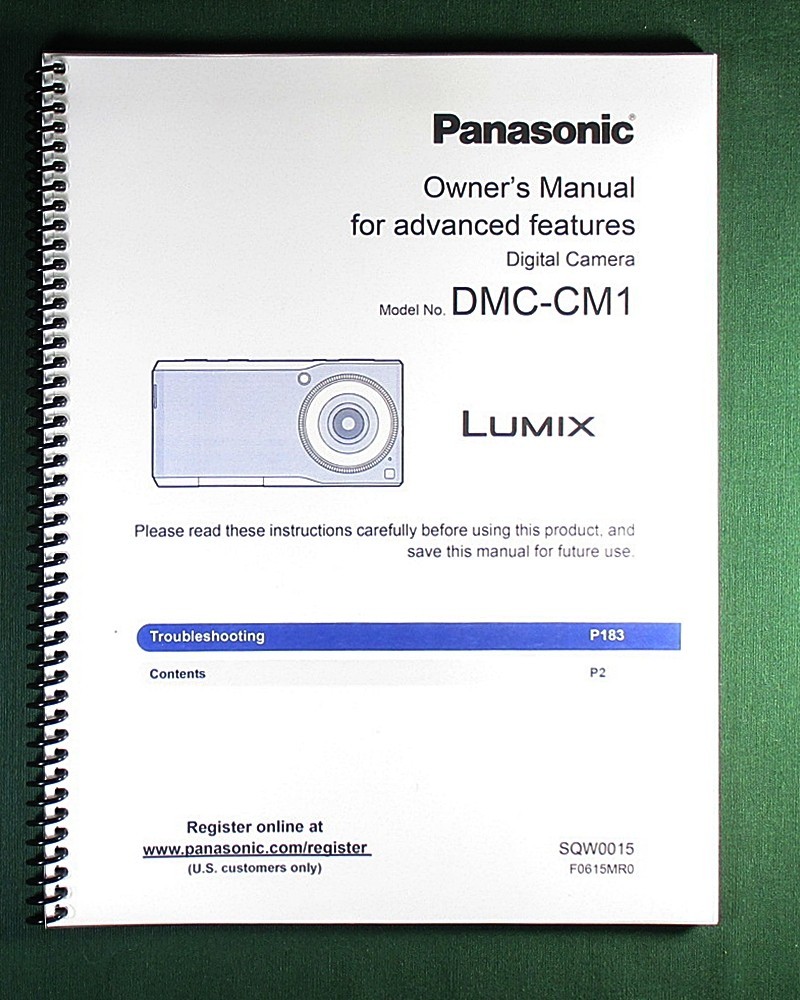 Panasonic DMC-CM1 Instruction Manual: 193 Pages & Protective Covers!