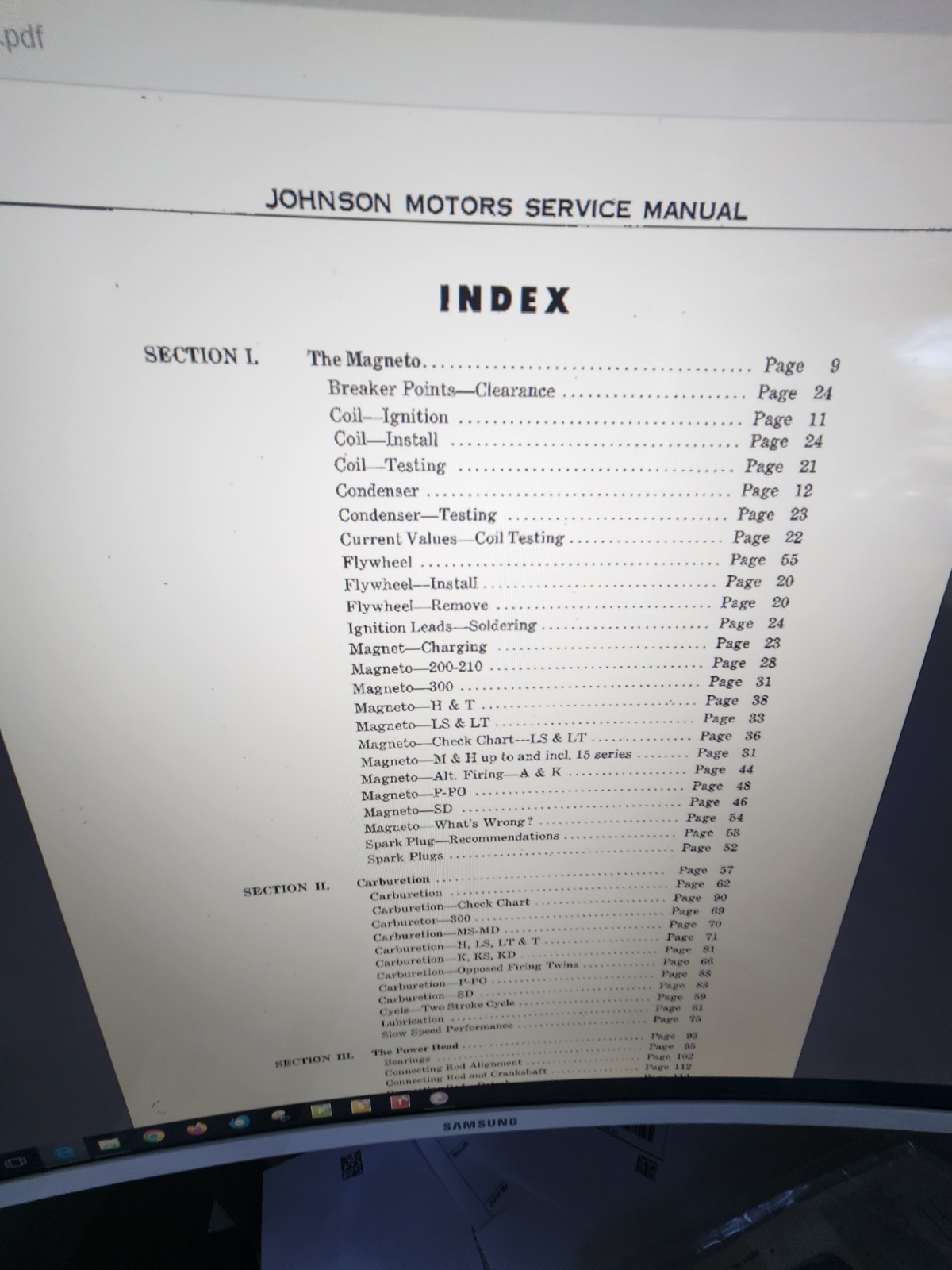 Johnson Service Manual. 1922 /1955 Model Outboards PDF on Usb Stick