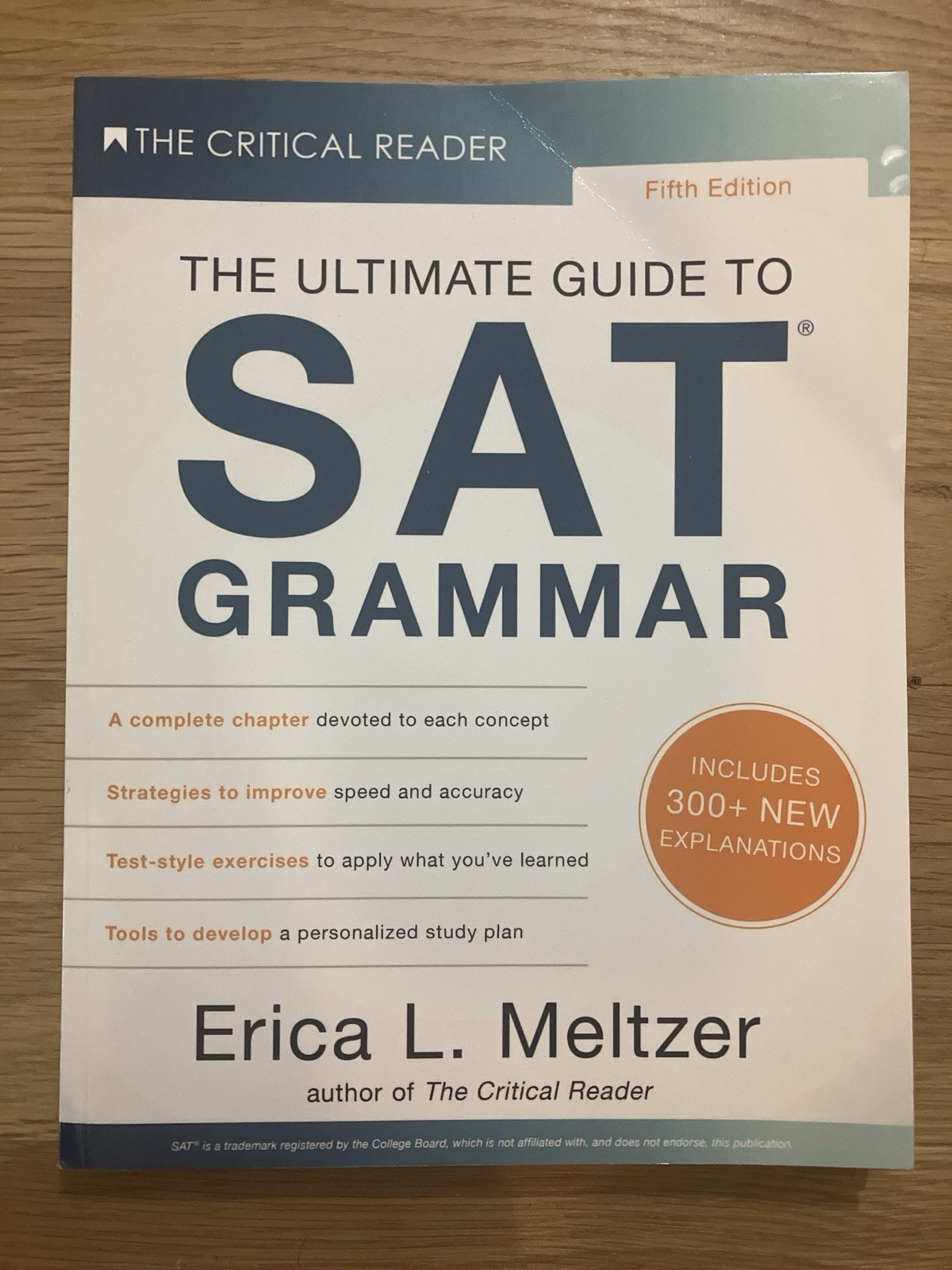 The Critical Reader: Ultimate Guide To SAT Grammar By Erica Meltzer 5th Edition