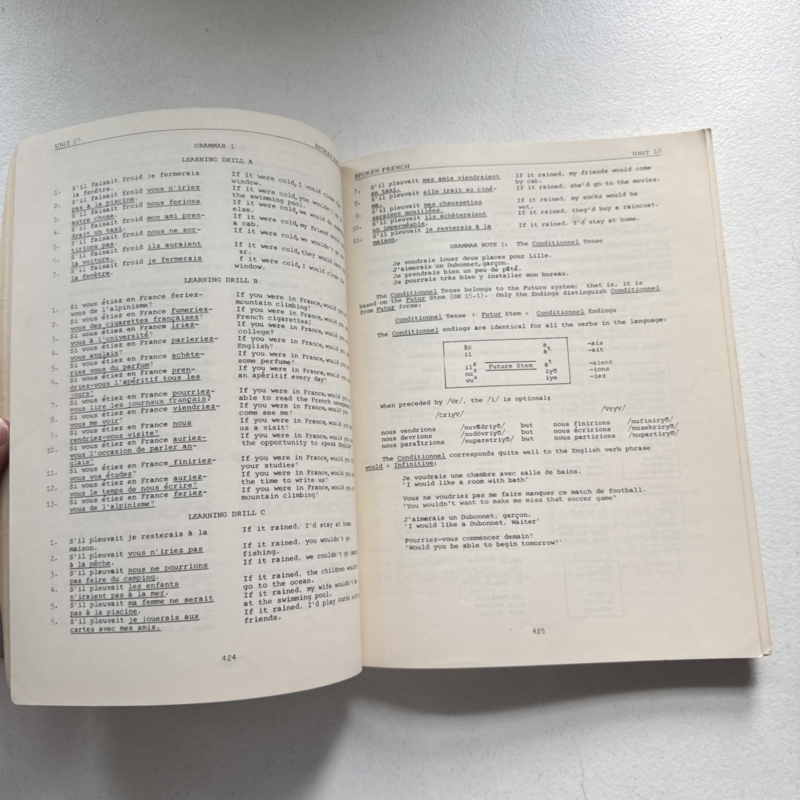 Foreign Service Insitute French Basic Course Units 13-24 1960