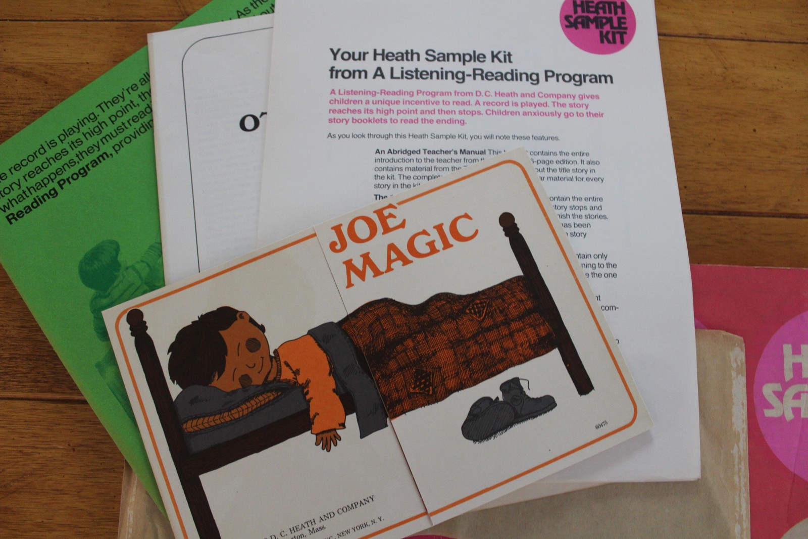 Vintage 1970 Heath Sample Kit Vinyl Listening-Reading Joe Magic Instructor Guide