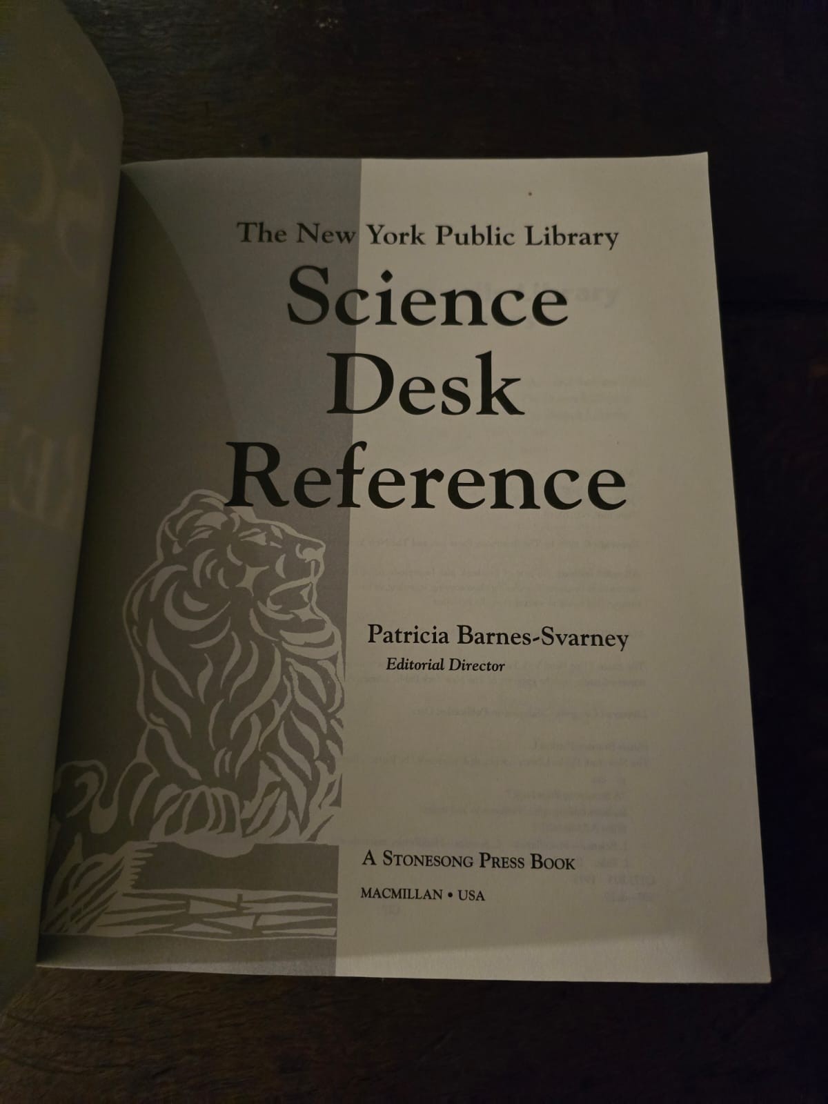New York Public Library Science Desk Reference One-Volume Science Encyclopedia