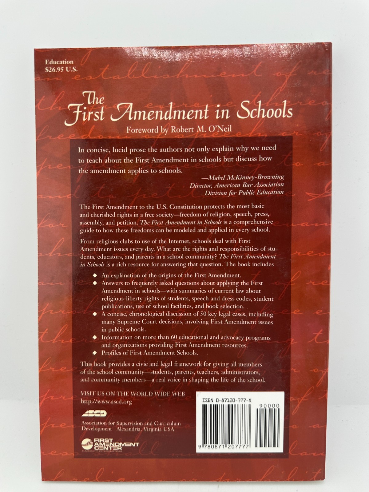 The First Amendment in Schools Haynes PB Education Law Civics Guide