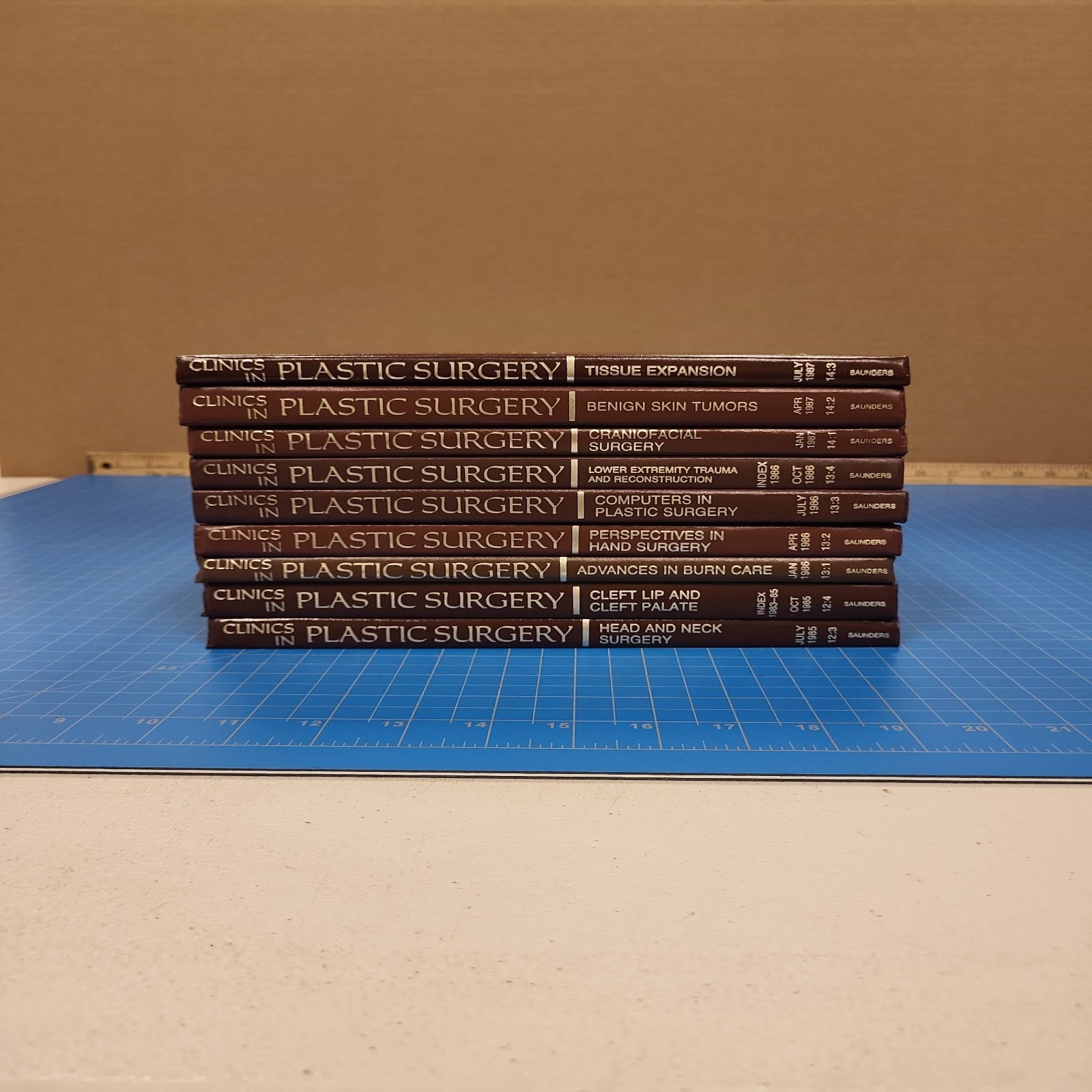 Clinics in Plastic Surgery 9 Vol Set 1985-1987 Saunders Medical Textbooks