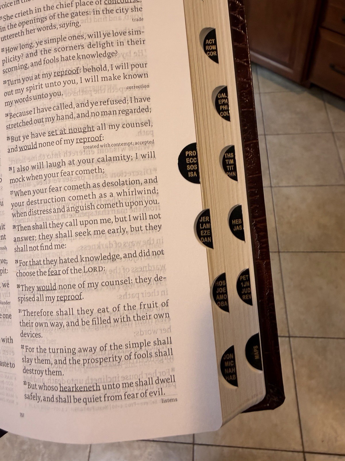 KJV Sword Bible, Large Print Alligator Bonded Leather, Thumb Index *READ*