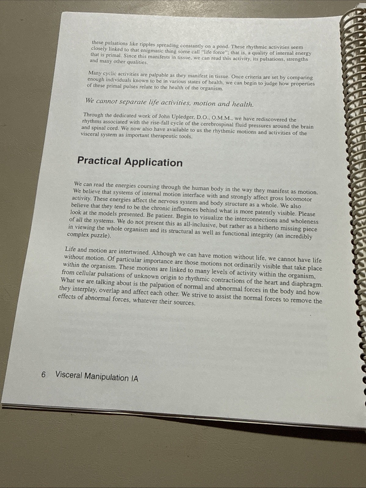 Visceral Manipulation IA Study Guide 1998 Revised Frank Lowen MT Upledger