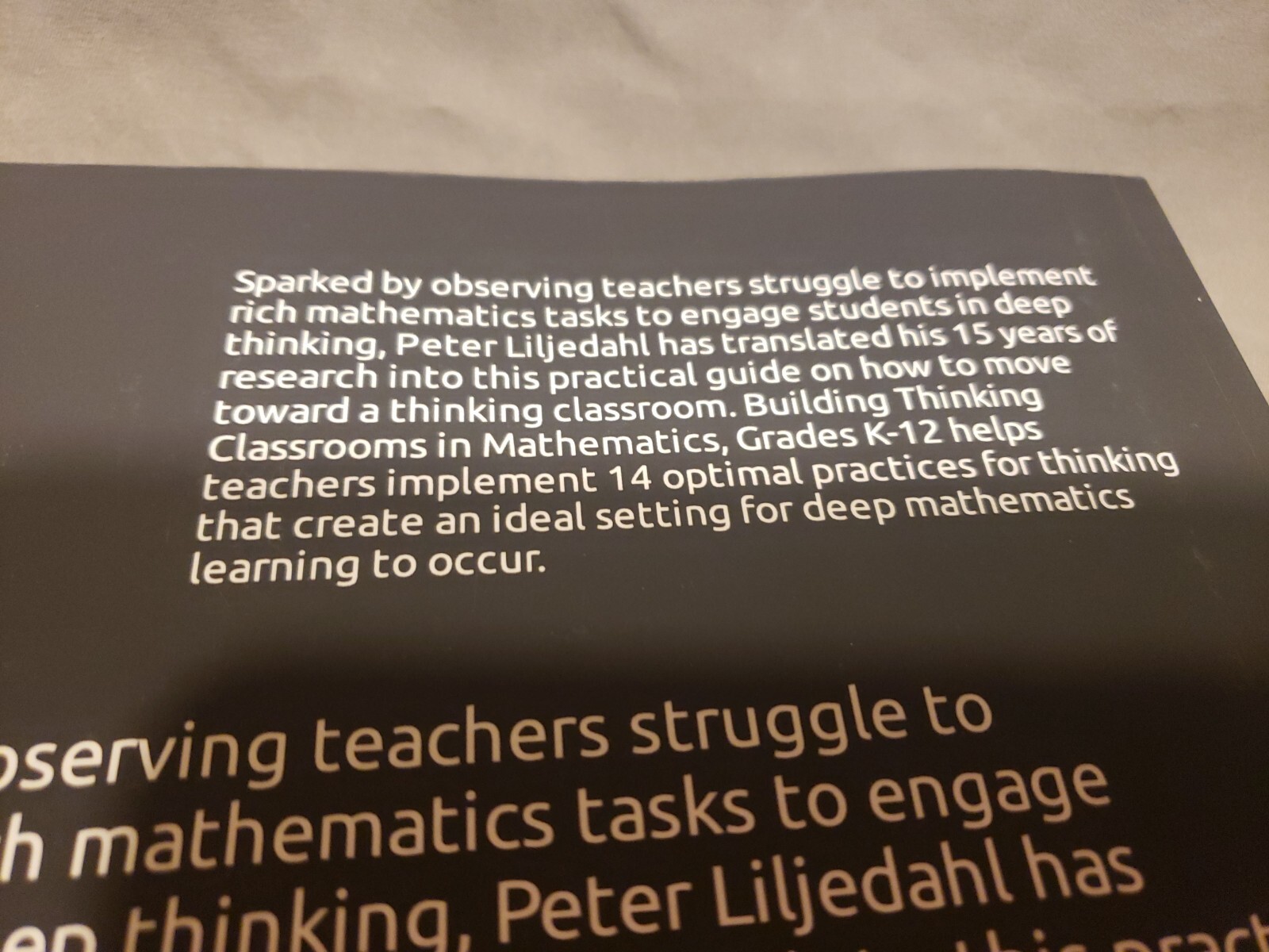 Building Thinking Classrooms in Mathematics, Grades K-12: 14 Teaching Practices