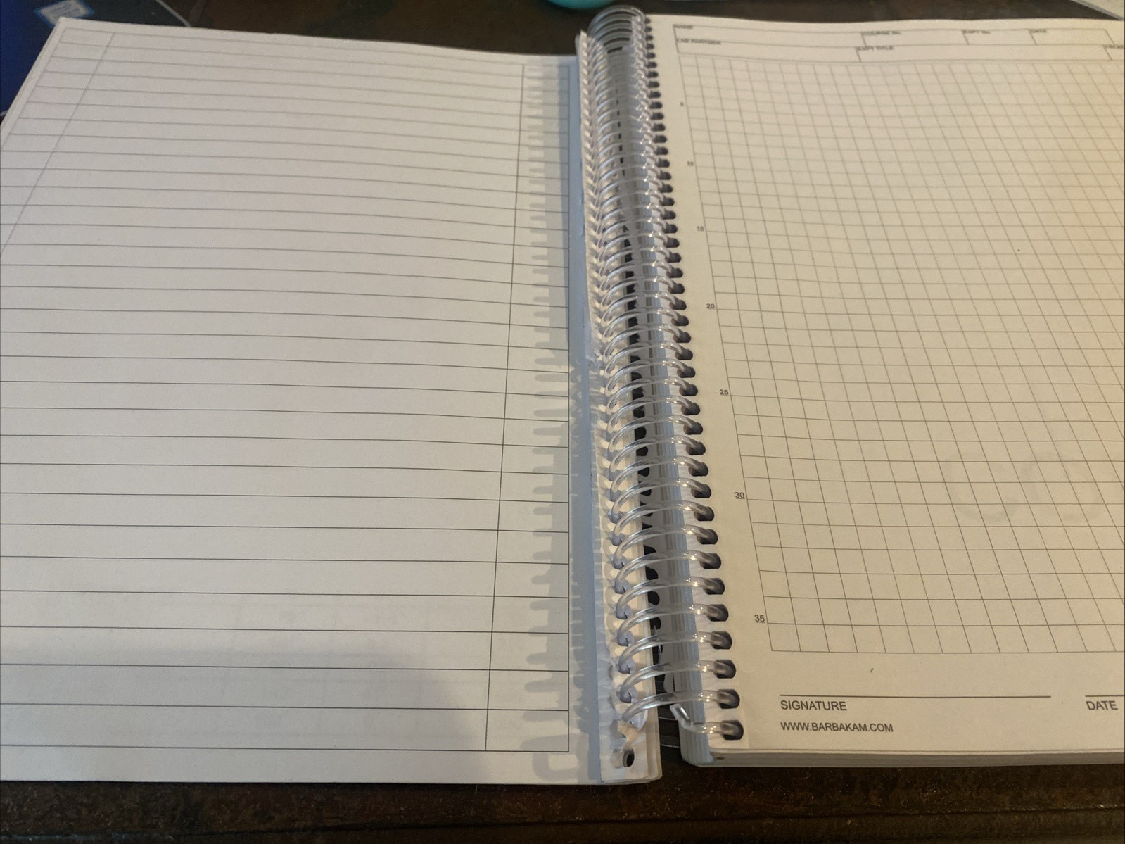 Barbakam Science Lab Notebook Carbonless Self-Copying Pages Copy Page Perforated